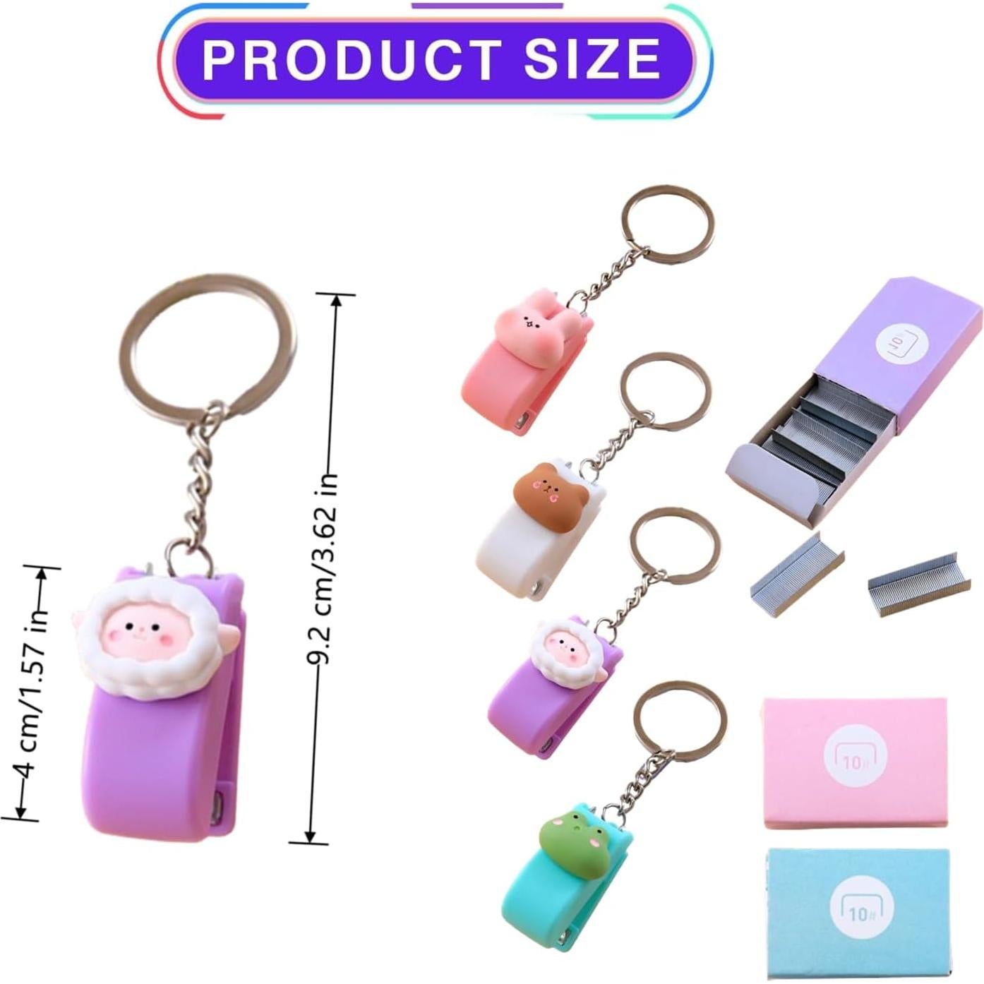 Set de 4 Mini Grapadoras JLEivvi Rosa con Grapas 81.69g