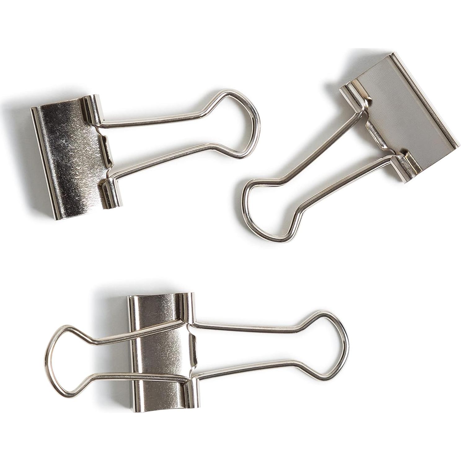 Clips de Carpeta Pequeños U Brands Plata 19mm 72 Unidades