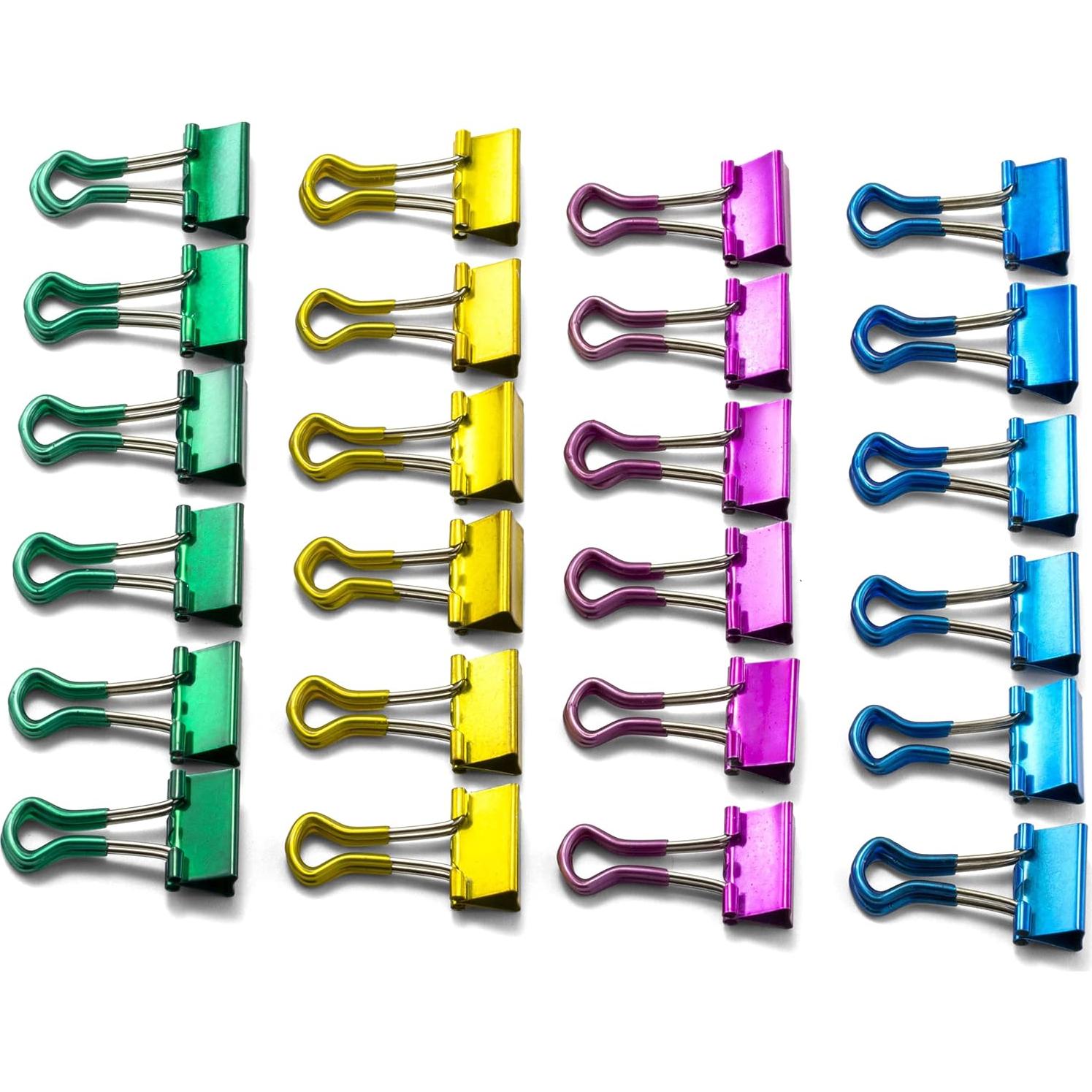 Clips de Binder Metálicos Officemate, Pequeños, Paquete 24