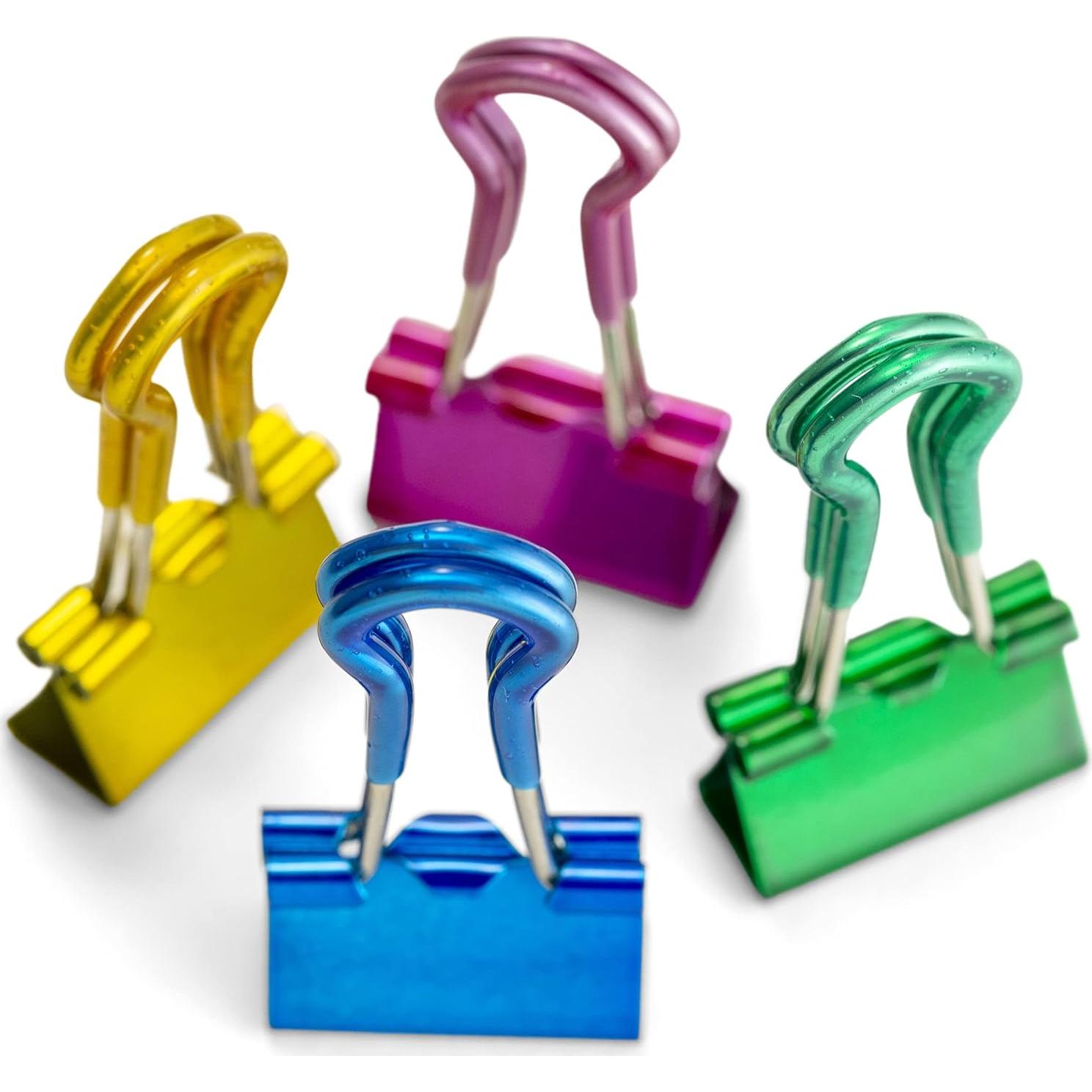 Clips de Binder Metálicos Officemate, Pequeños, Paquete 24