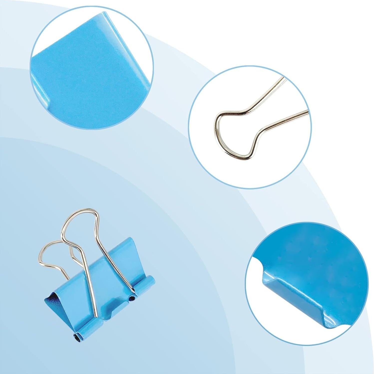 120 Clips de Carpeta de Colores Ykimok 19mm Metal Resistente