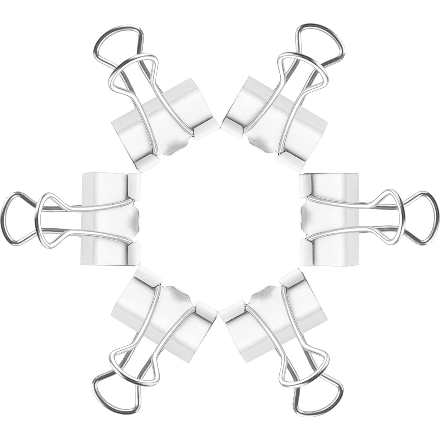 Mini Clips de Carpeta Blancos FUDAO FAMILY 19mm Paquete 50