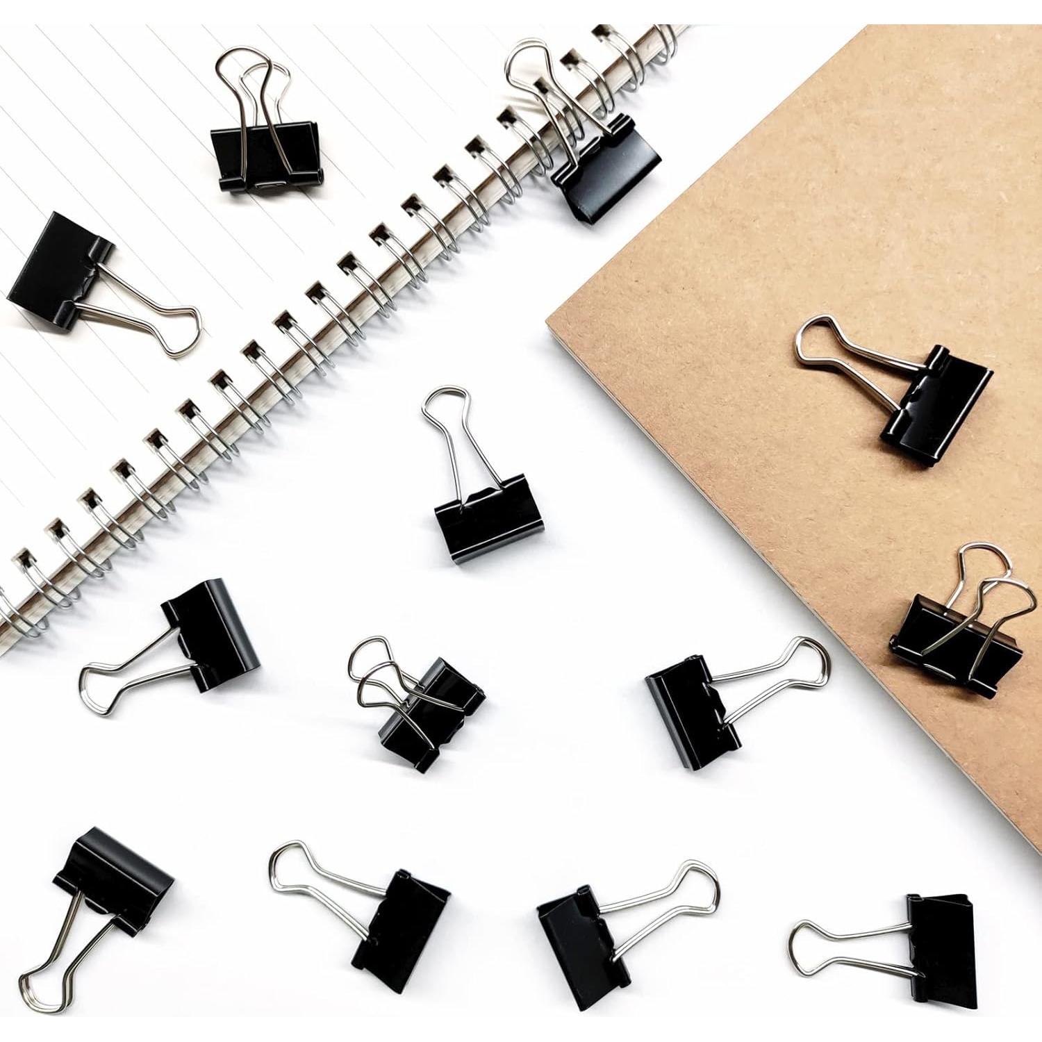 40 Clips de Carpeta Pequeños Ykimok 15mm Negro