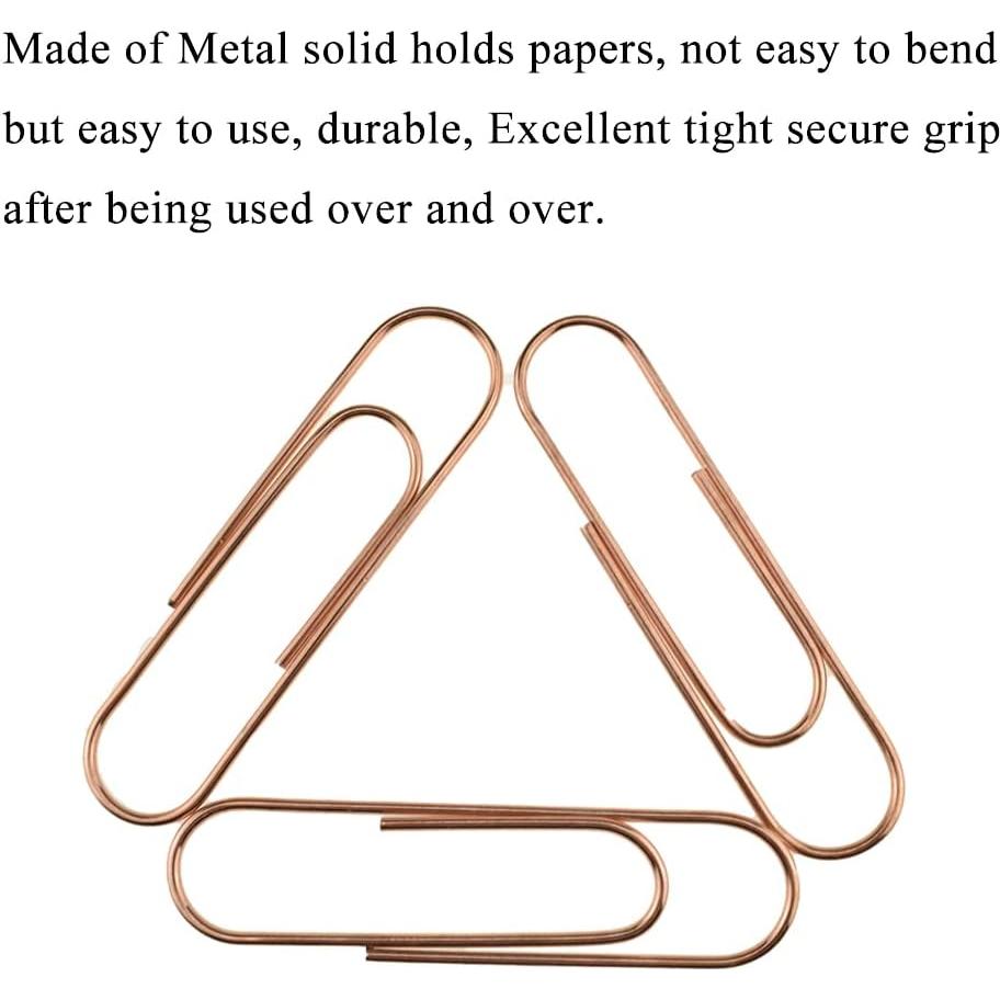 Clips de Papel Resistentes HAHIYO 14 Paquete 10 cm Oro Rosa