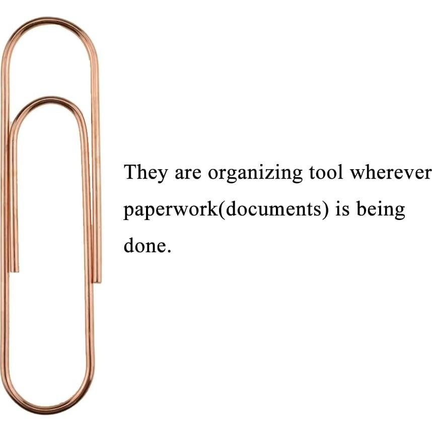 Clips de Papel Resistentes HAHIYO 14 Paquete 10 cm Oro Rosa