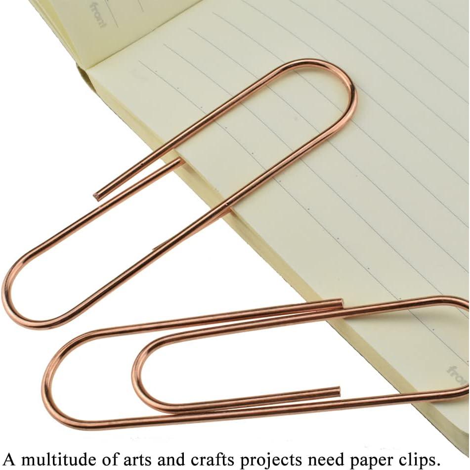 Clips de Papel Resistentes HAHIYO 14 Paquete 10 cm Oro Rosa