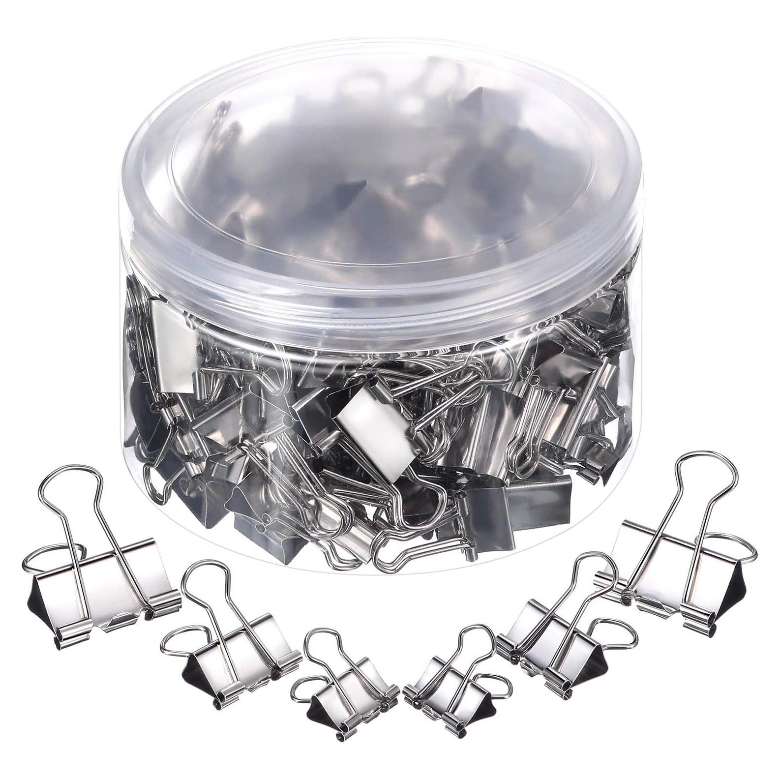 Clips de Carpeta Metalicos TecUnite 150 Pcs Tamaños Variados