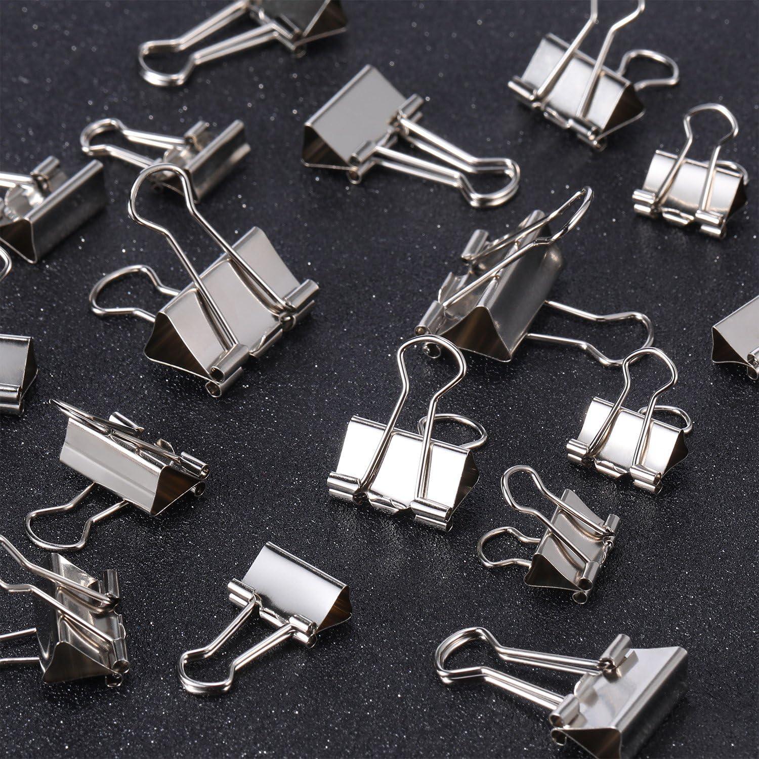 Clips de Carpeta Metalicos TecUnite 150 Pcs Tamaños Variados