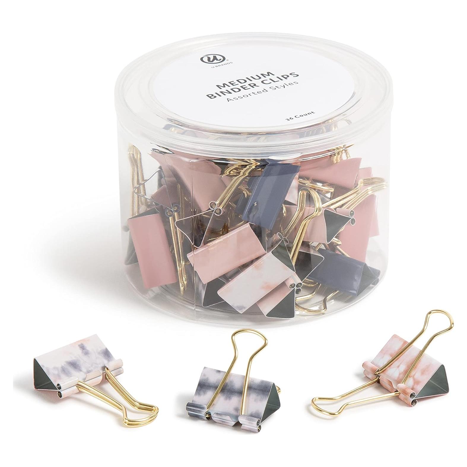 Clips de Carpeta U Brands Tinte Suave 32mm - Set de 36