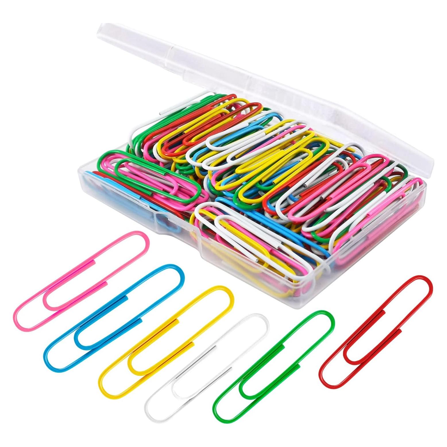 Clips de Papel Grandes AnutriON 100 Pcs 50mm Colores Asortidos