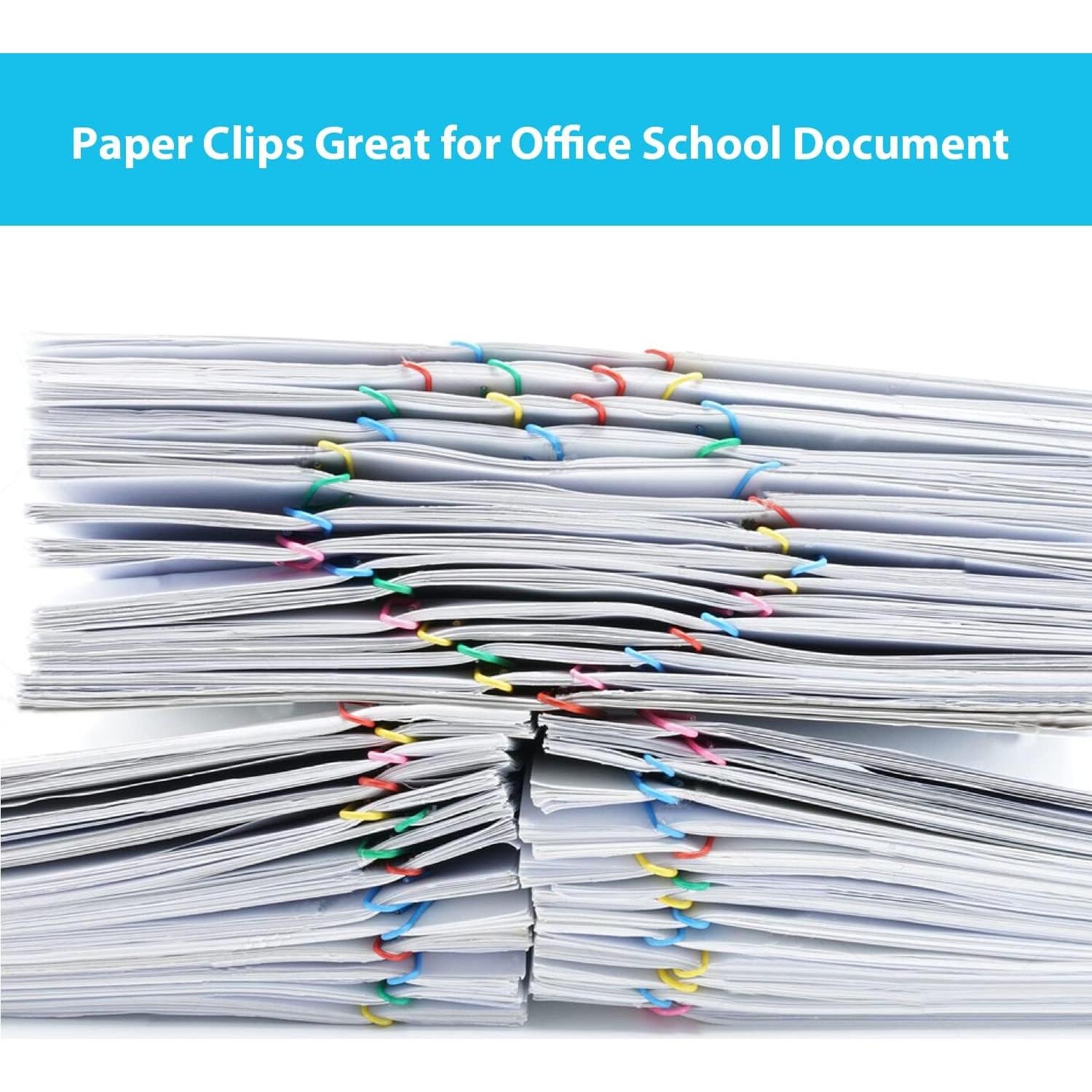 Clips de Papel Grandes AnutriON 100 Pcs 50mm Colores Asortidos