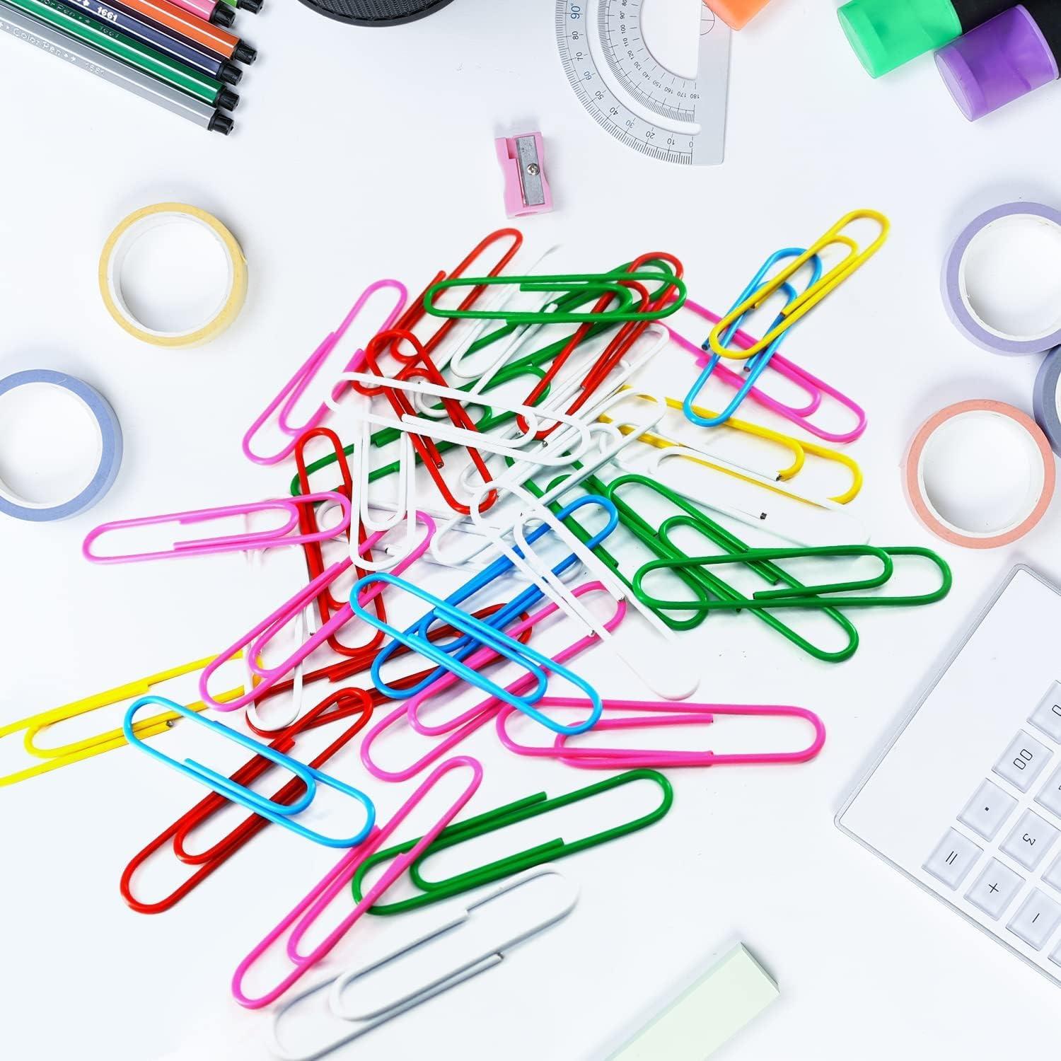 Clips de Papel Grandes AnutriON 100 Pcs 50mm Colores Asortidos