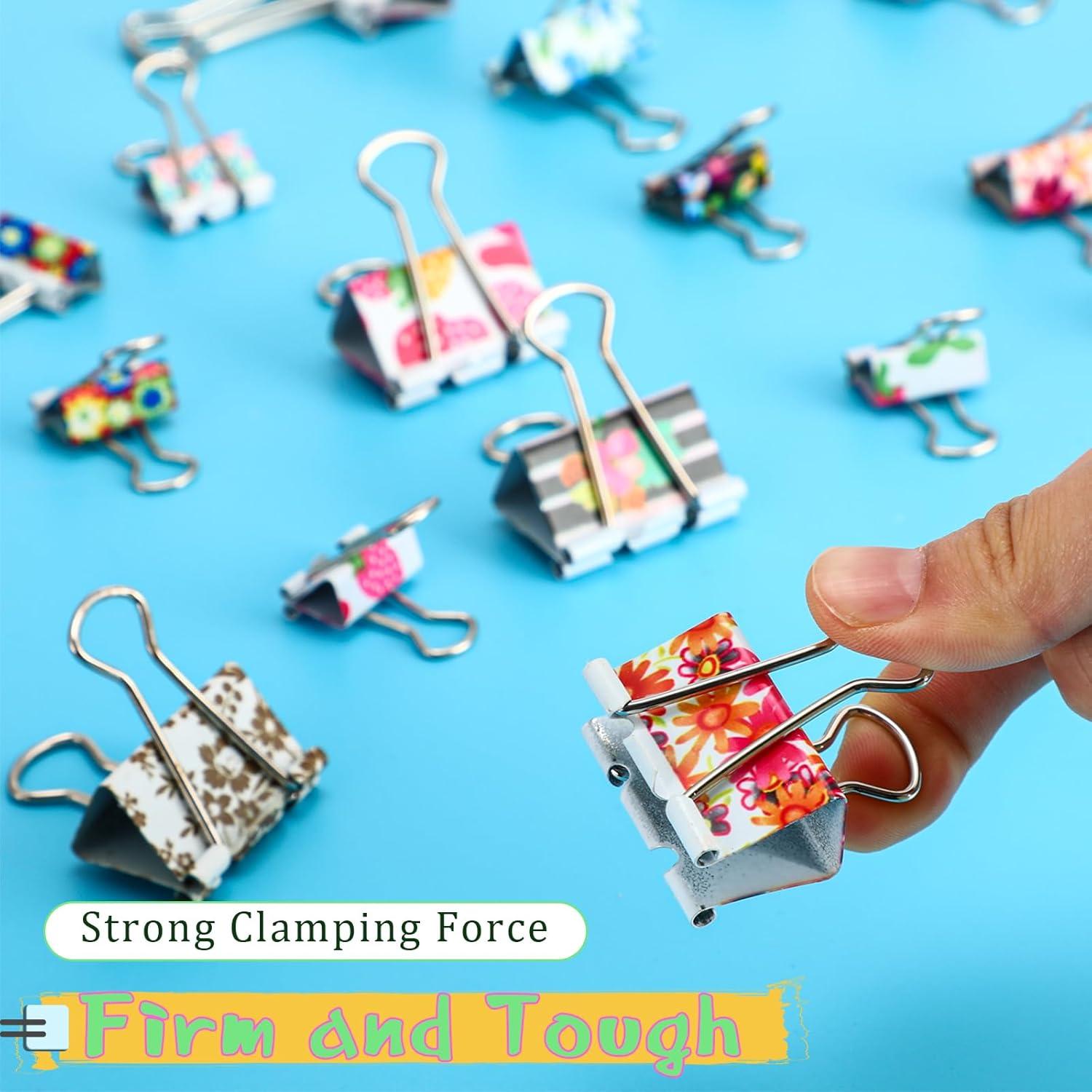 Pinzas de Carpeta Cholemy 112 Pcs Coloreadas 1.9-3.2 cm