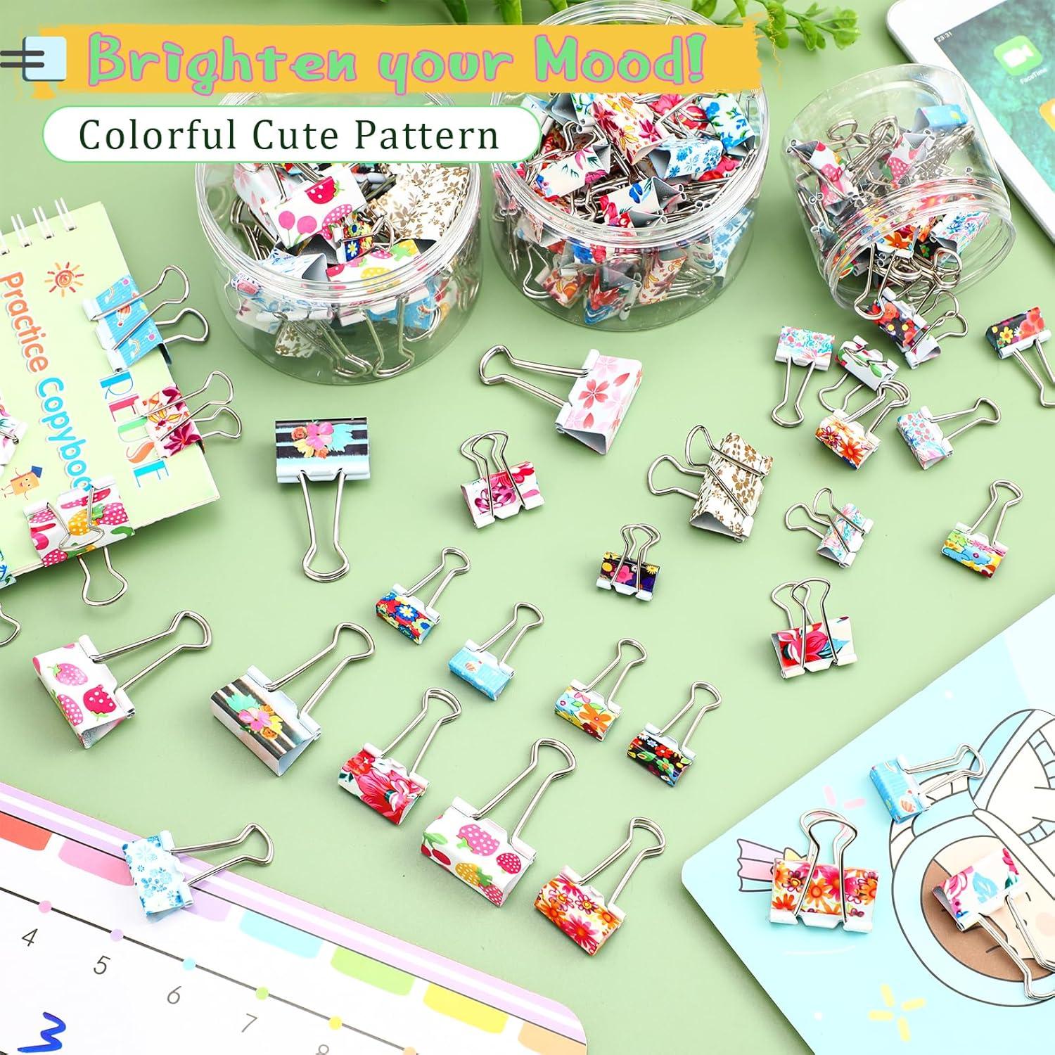 Pinzas de Carpeta Cholemy 112 Pcs Coloreadas 1.9-3.2 cm