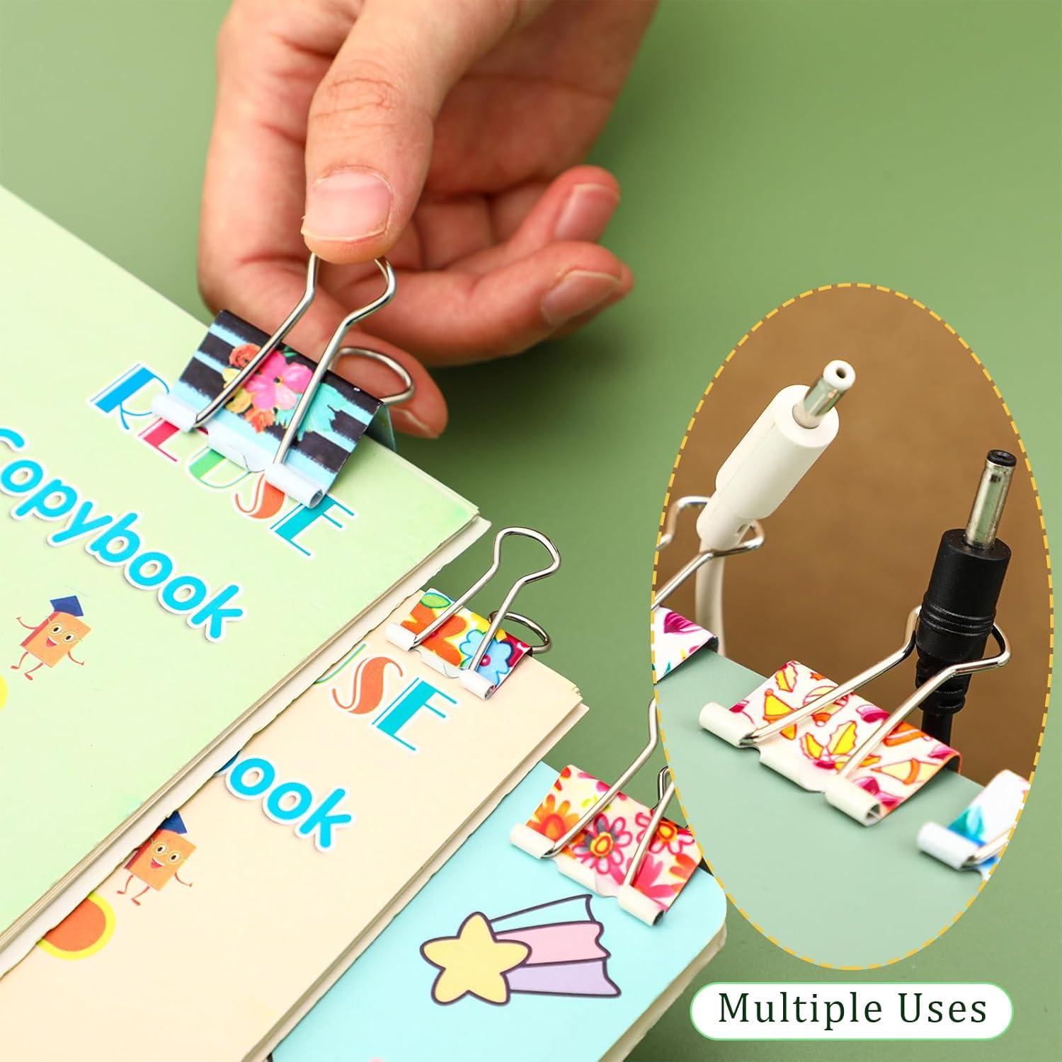 Pinzas de Carpeta Cholemy 112 Pcs Coloreadas 1.9-3.2 cm