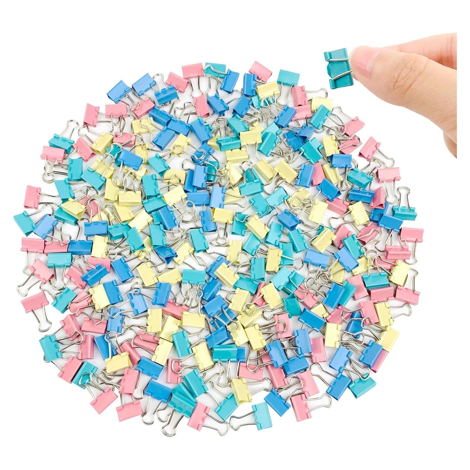 240 Clips de Carpeta Ykimok 15mm en 4 Colores Vibrantes