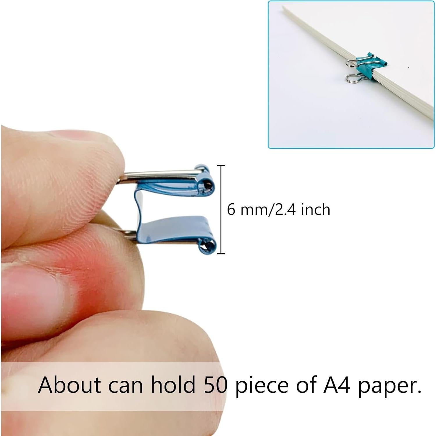 240 Clips de Carpeta Ykimok 15mm en 4 Colores Vibrantes