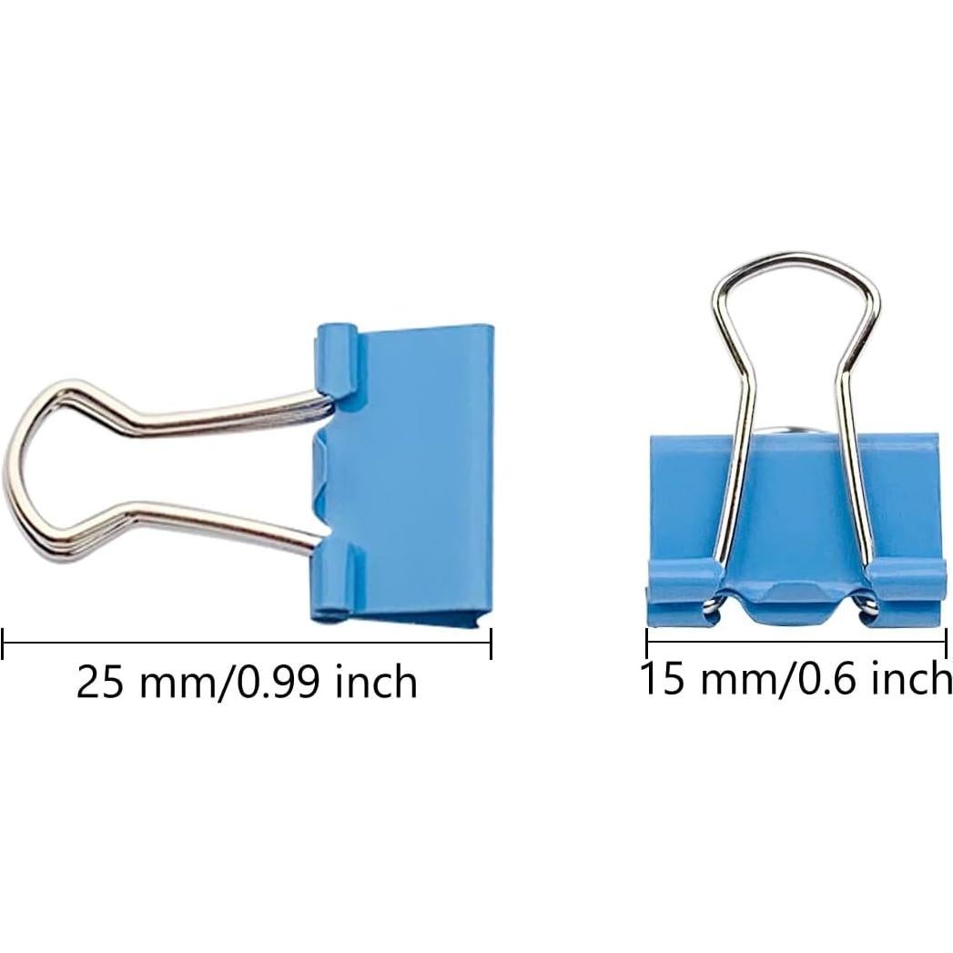 240 Clips de Carpeta Ykimok 15mm en 4 Colores Vibrantes