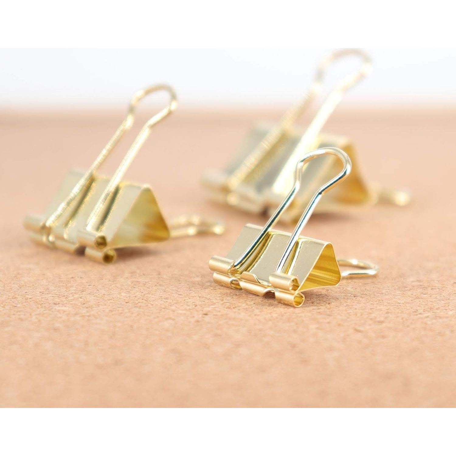 Clips de Encuadernación Dorados YOPINK - 42 Piezas Tamaños Variados