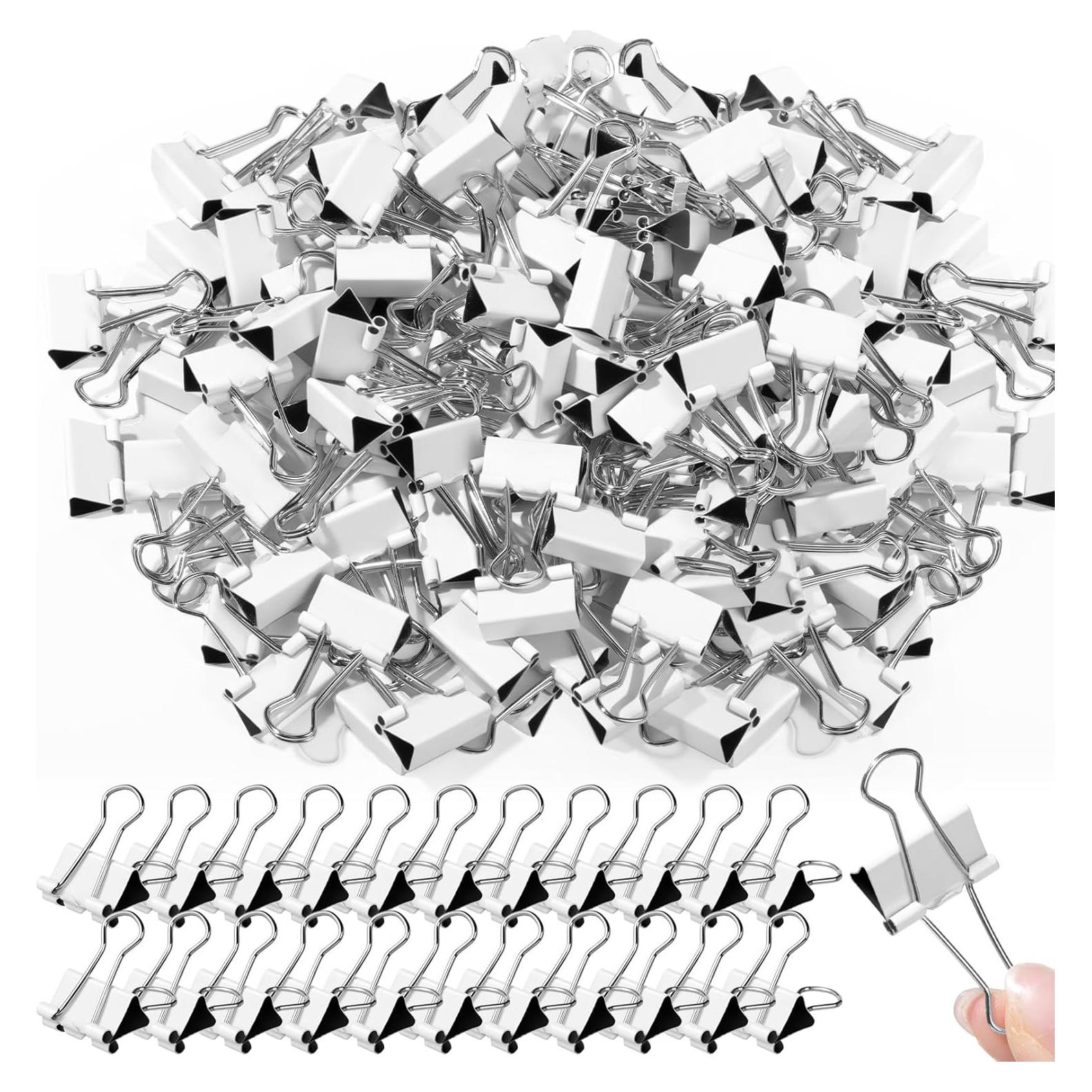 Clips Metálicos Blancos Jetec 19mm - 100 Piezas Reutilizables