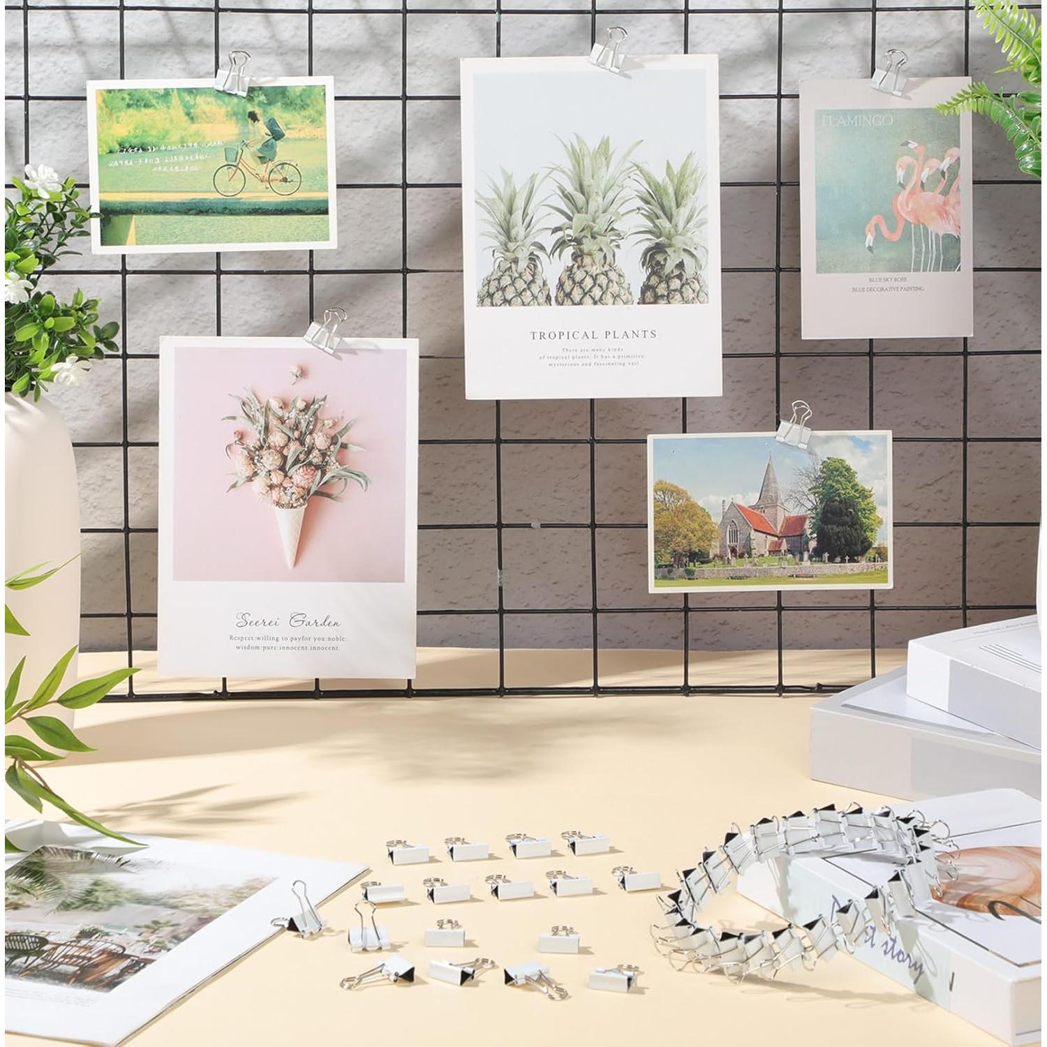 Clips Metálicos Blancos Jetec 19mm - 100 Piezas Reutilizables