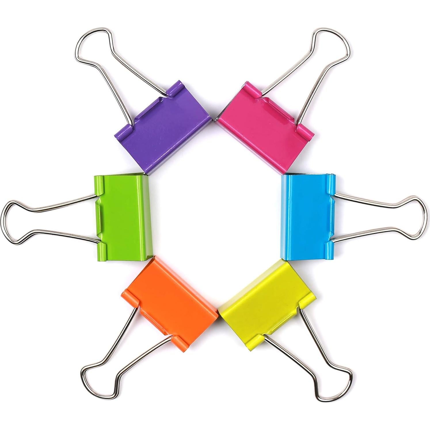 Clips de carpeta Office Style 32mm - 12 piezas colores surtidos