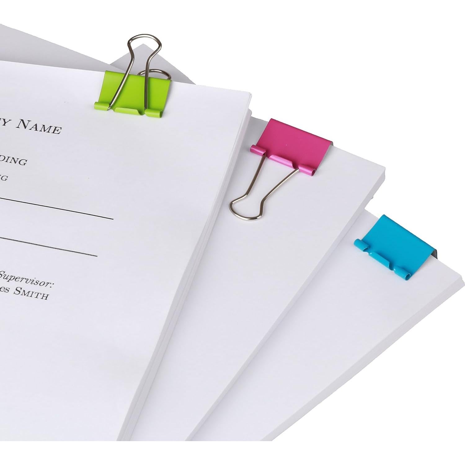 Clips de carpeta Office Style 32mm - 12 piezas colores surtidos