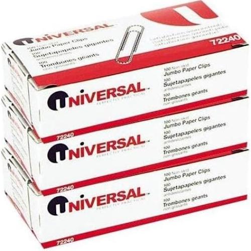 Clip de Papel Antideslizante Universal Jumbo Plata 100 Pzas