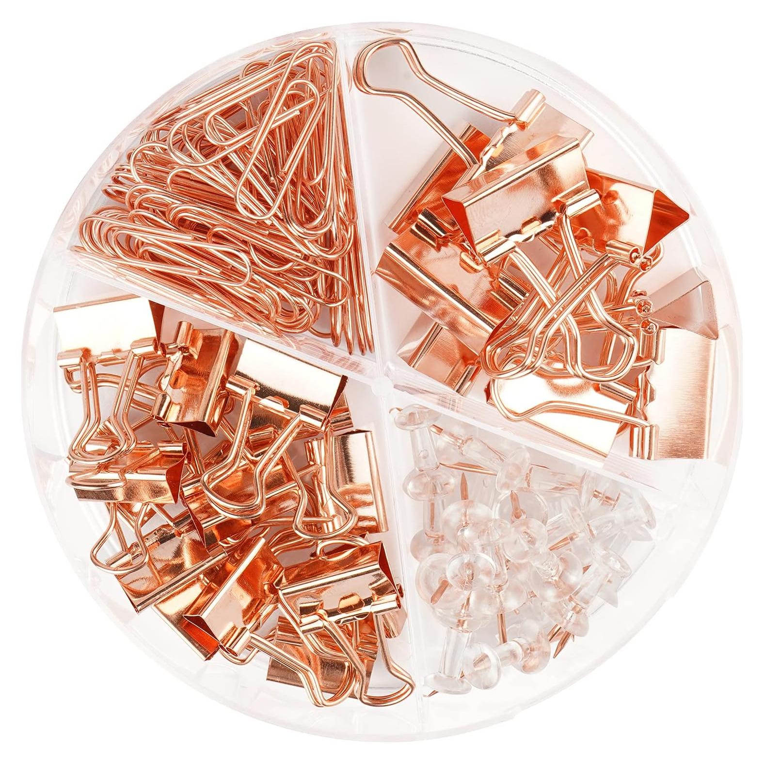 Juego de Suministros de Oficina DANRONG 97 Piezas Oro Rosa