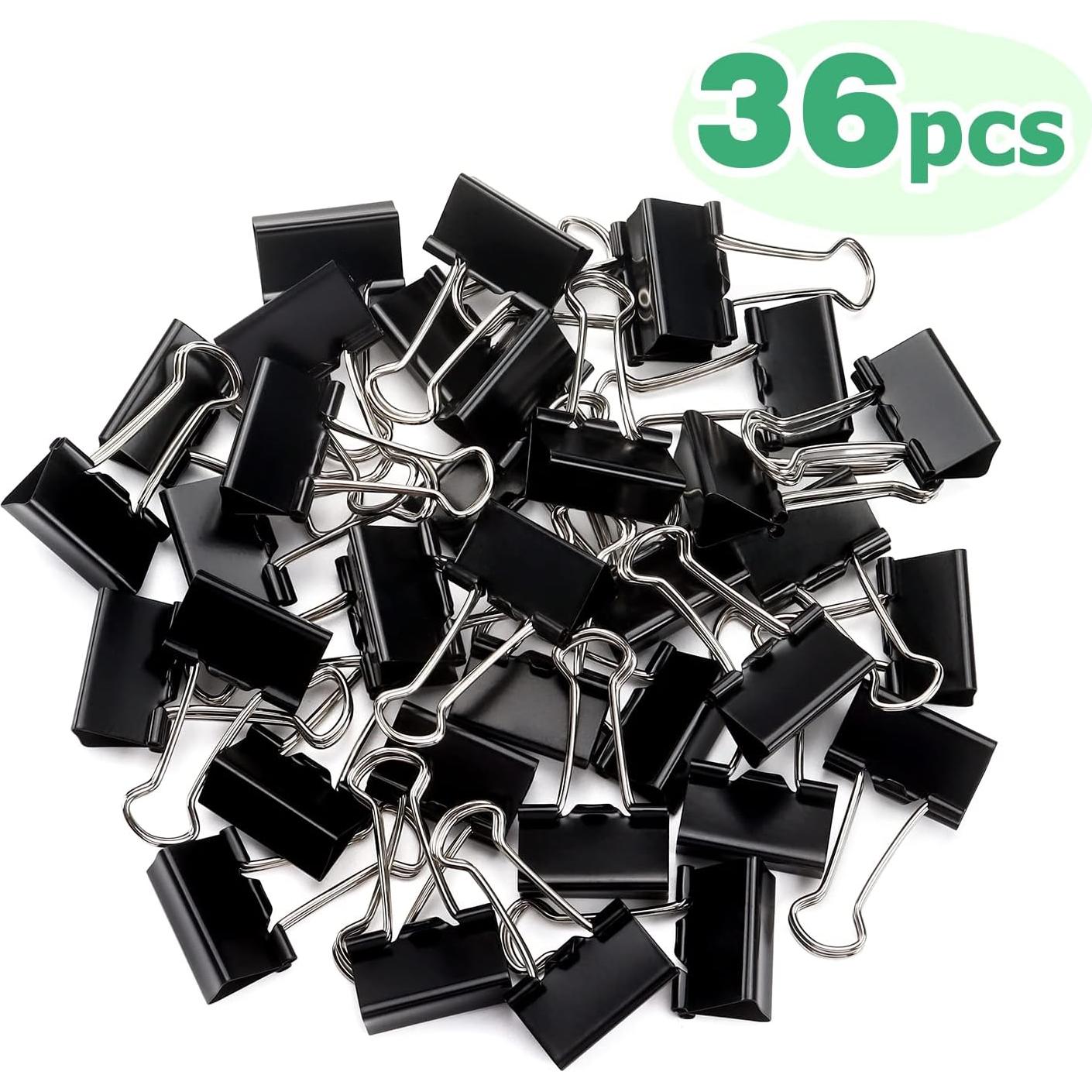 Clip de Carpeta ZZTX Pequeño 2.54 cm Acero Templado Paquete 36