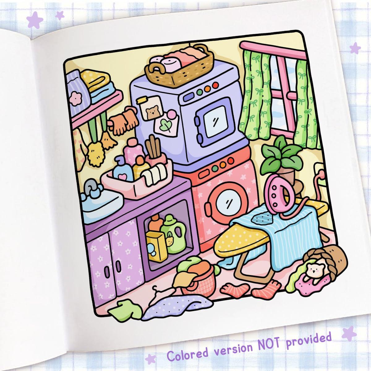 Cozy Corner: Coloring Book for Adults and Kids (Cozy Spaces Coloring)