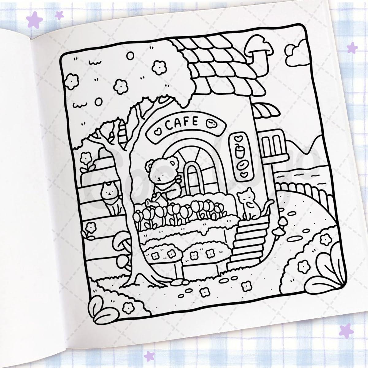 Cozy Corner: Coloring Book for Adults and Kids (Cozy Spaces Coloring)