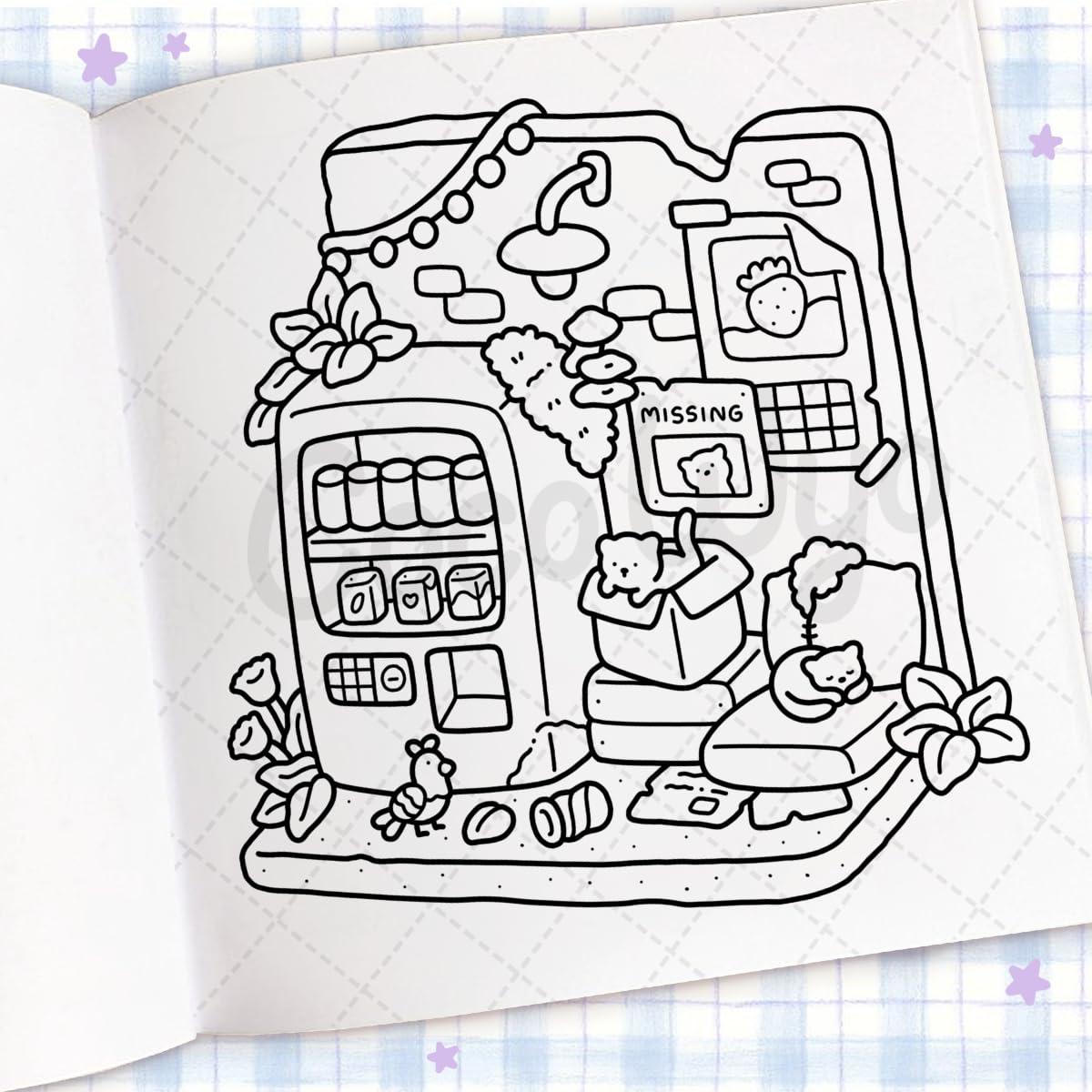 Cozy Corner: Coloring Book for Adults and Kids (Cozy Spaces Coloring)