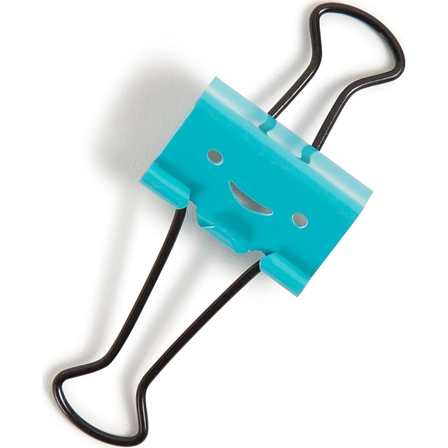 Clips de Binder Cara Feliz U Brands, 25mm, 48 Piezas, Colores Brillantes