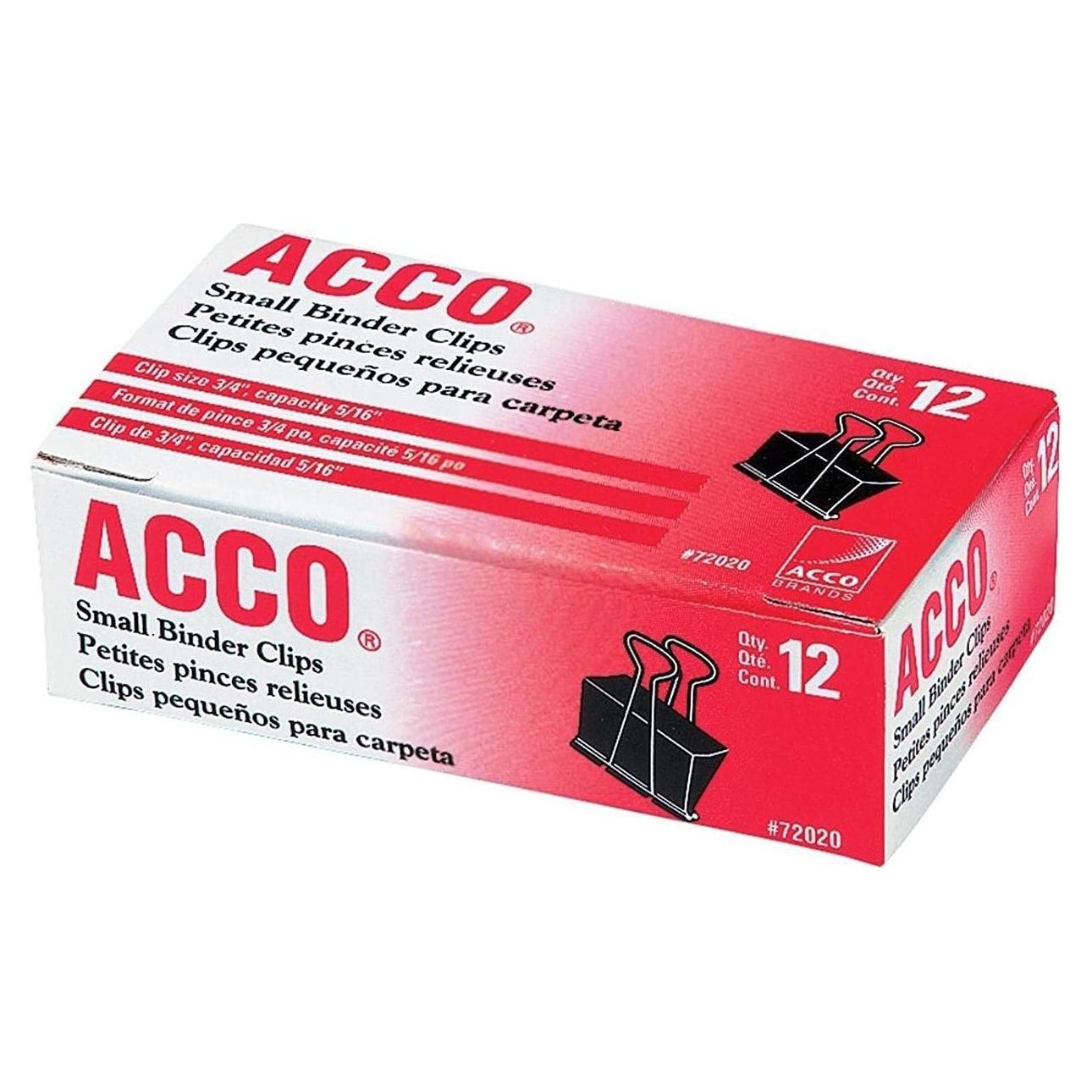 Clips de Binder Pequeños Doaaler 12 Unidades Negro