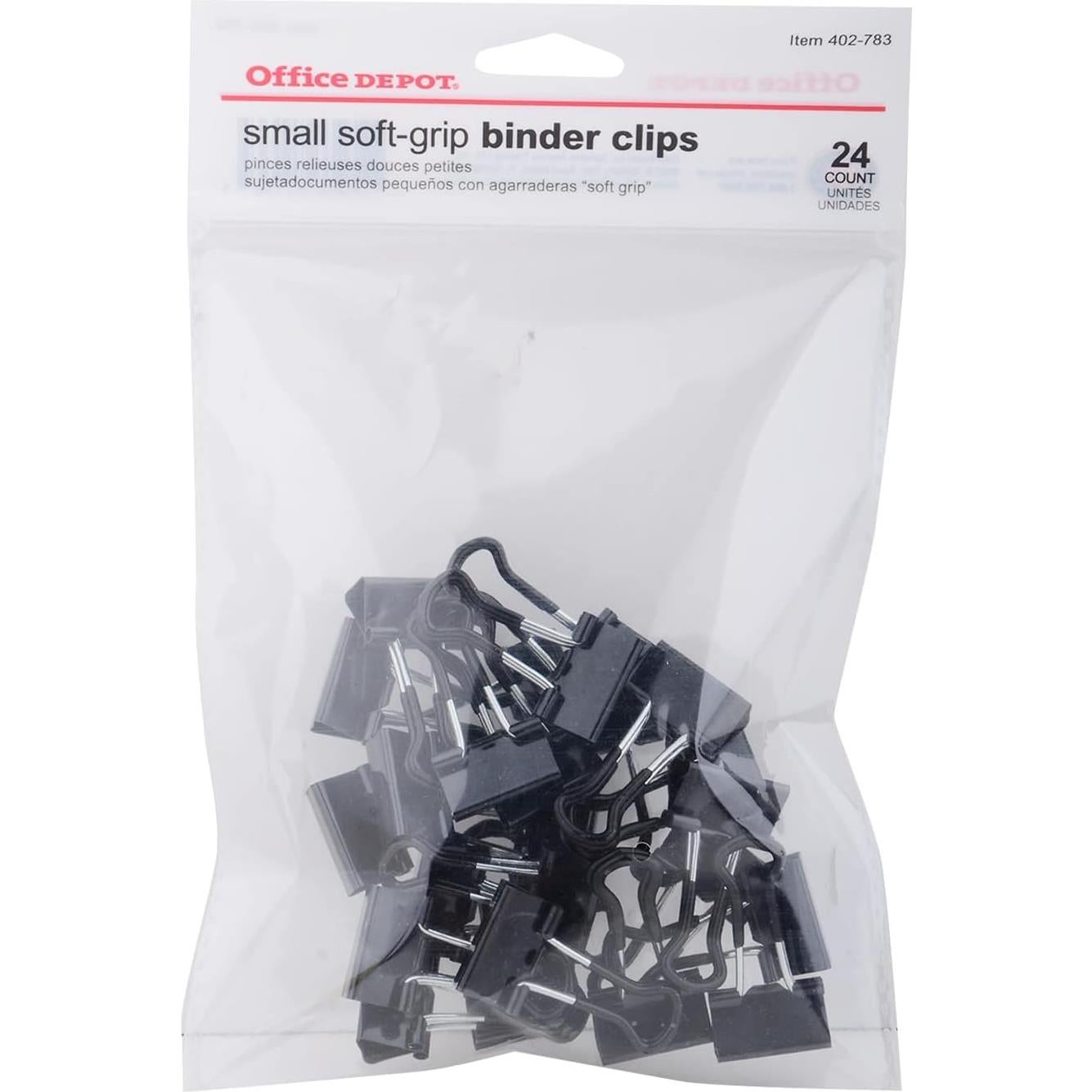 Clip de Carpeta Office Depot Negro Pequeño 1.9 cm Ancho 24 Unidades
