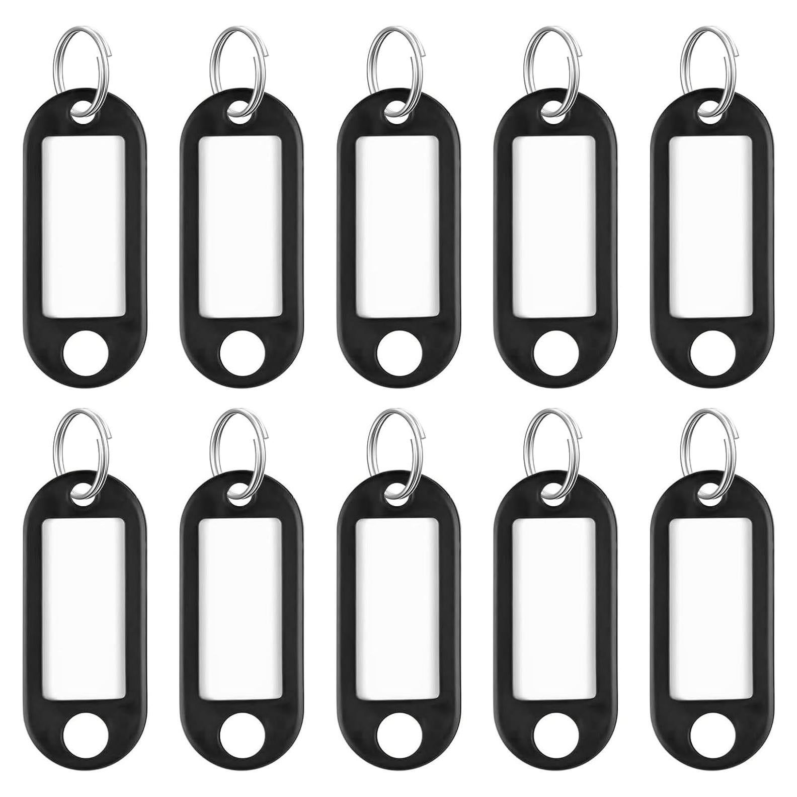 Etiquetas de Llave Uniclife 10 Piezas Plástico Negro 5.3x2 cm