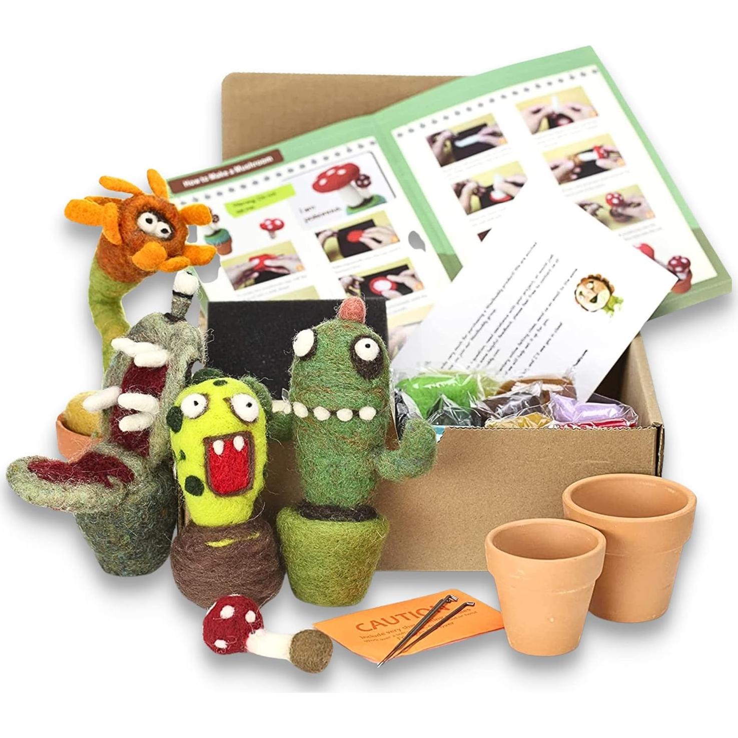 Kit de Fieltro de Aguja Woolbuddy - Cactus Monstruo para Adultos