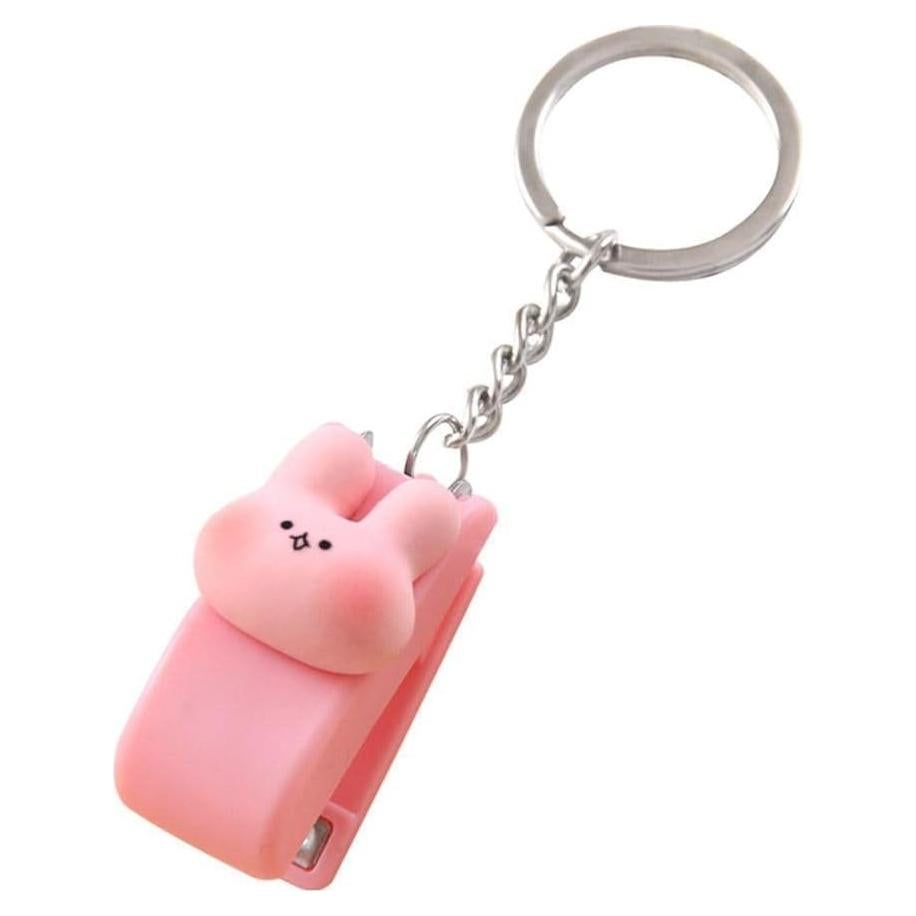 Grapadora Mini Portátil Galyacht Rosa con Llavero 14g