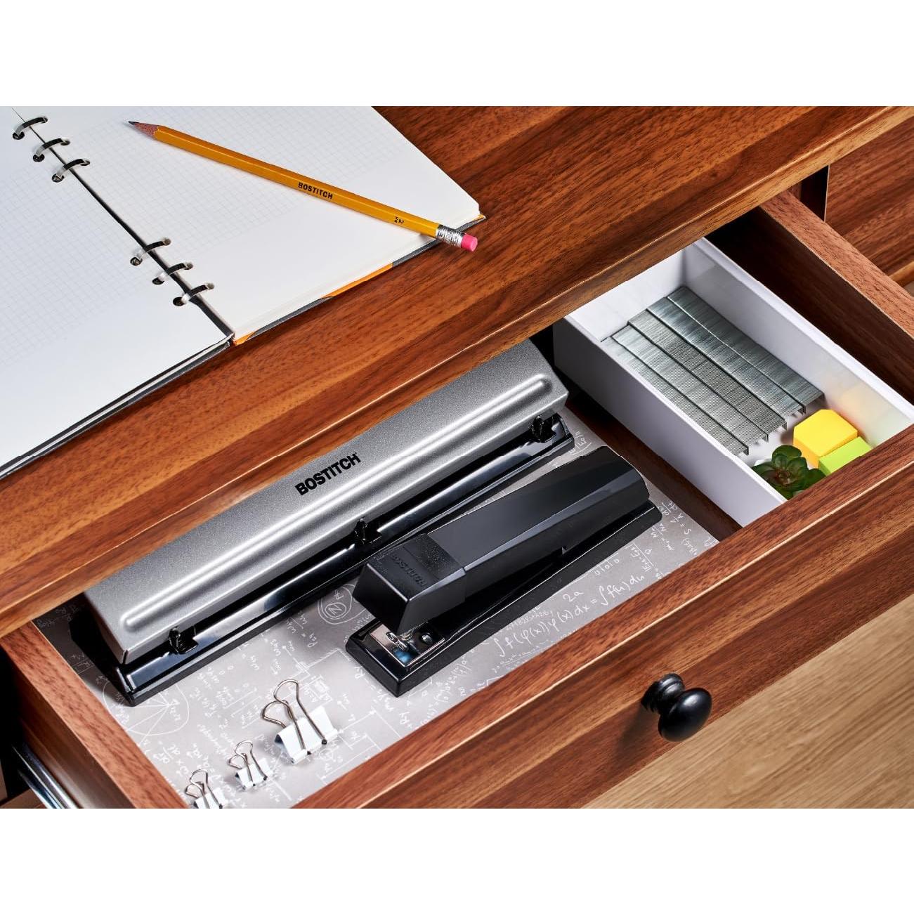 Grapadora de Oficina Bostitch 3713 Sin Atascos Negra 25 Hojas