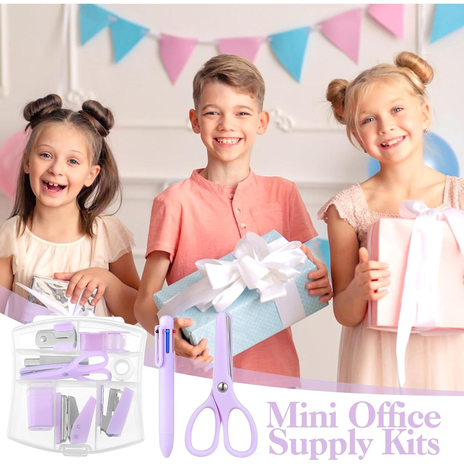 Kit Mini Suministros de Oficina Morado AuroraY - 15 Piezas