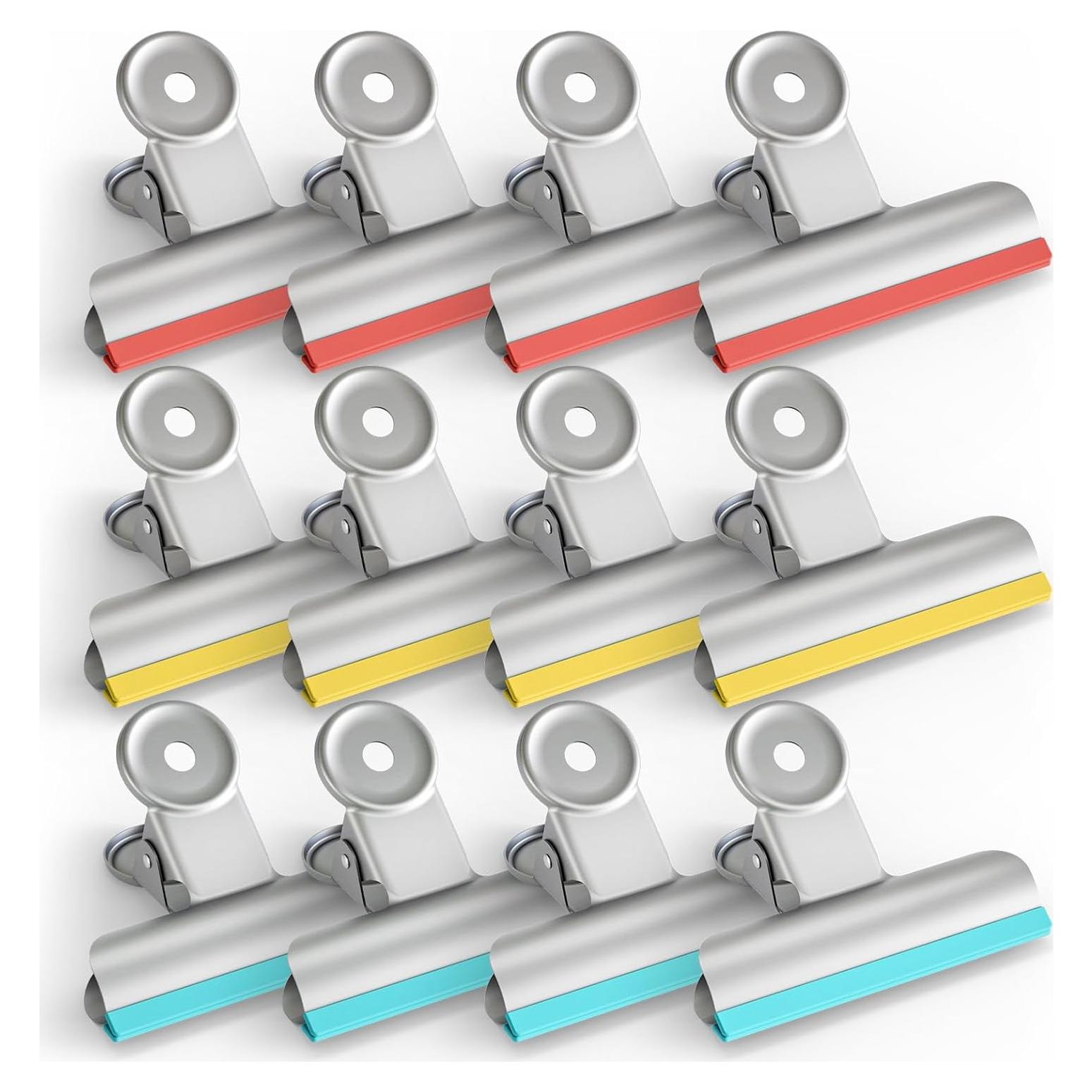 Clips para Bolsas de Comida HOUSE AGAIN 12 Piezas Acero Inoxidable