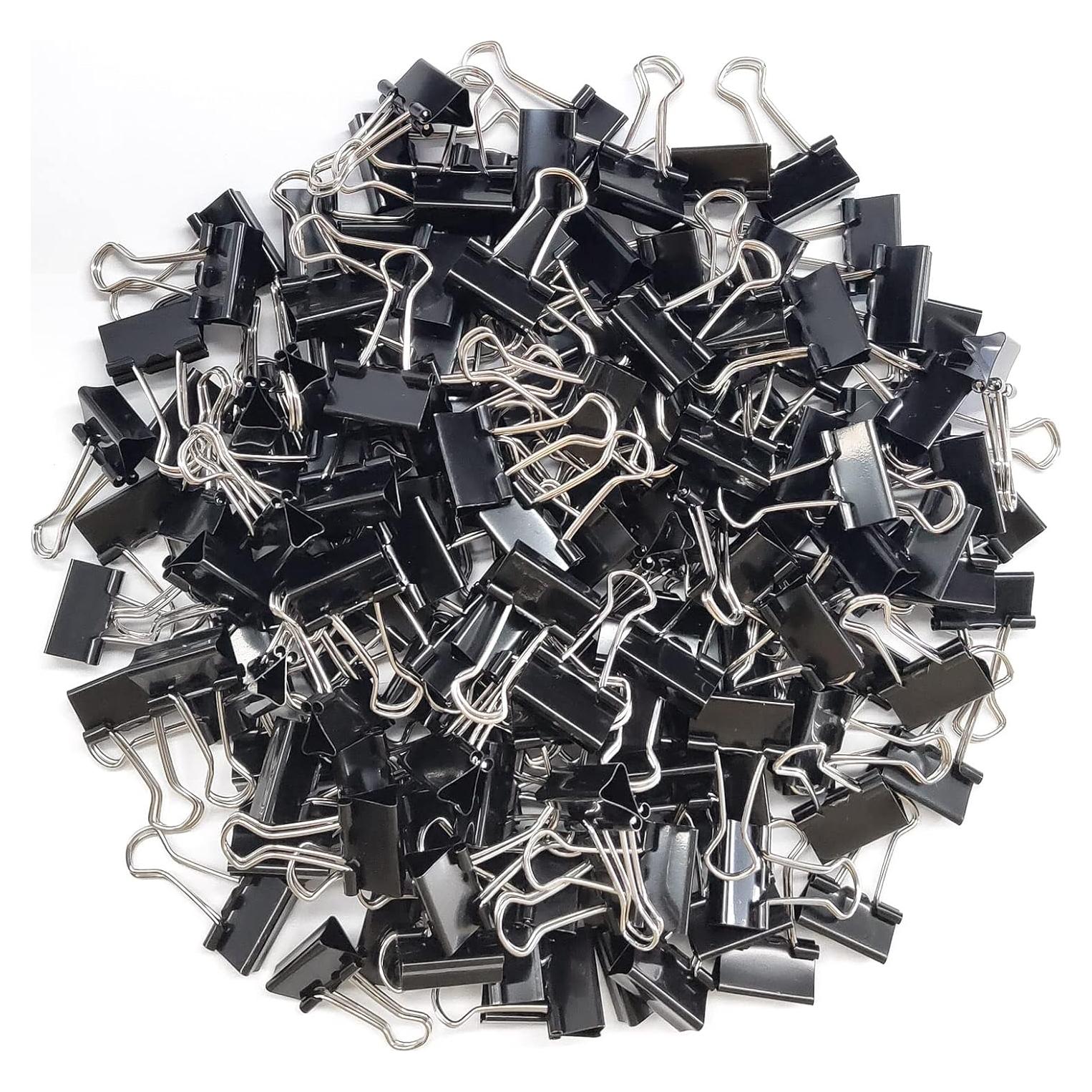 Paquete de 180 Mini Clips de Carpeta DSTELIN 1.9 cm Negro