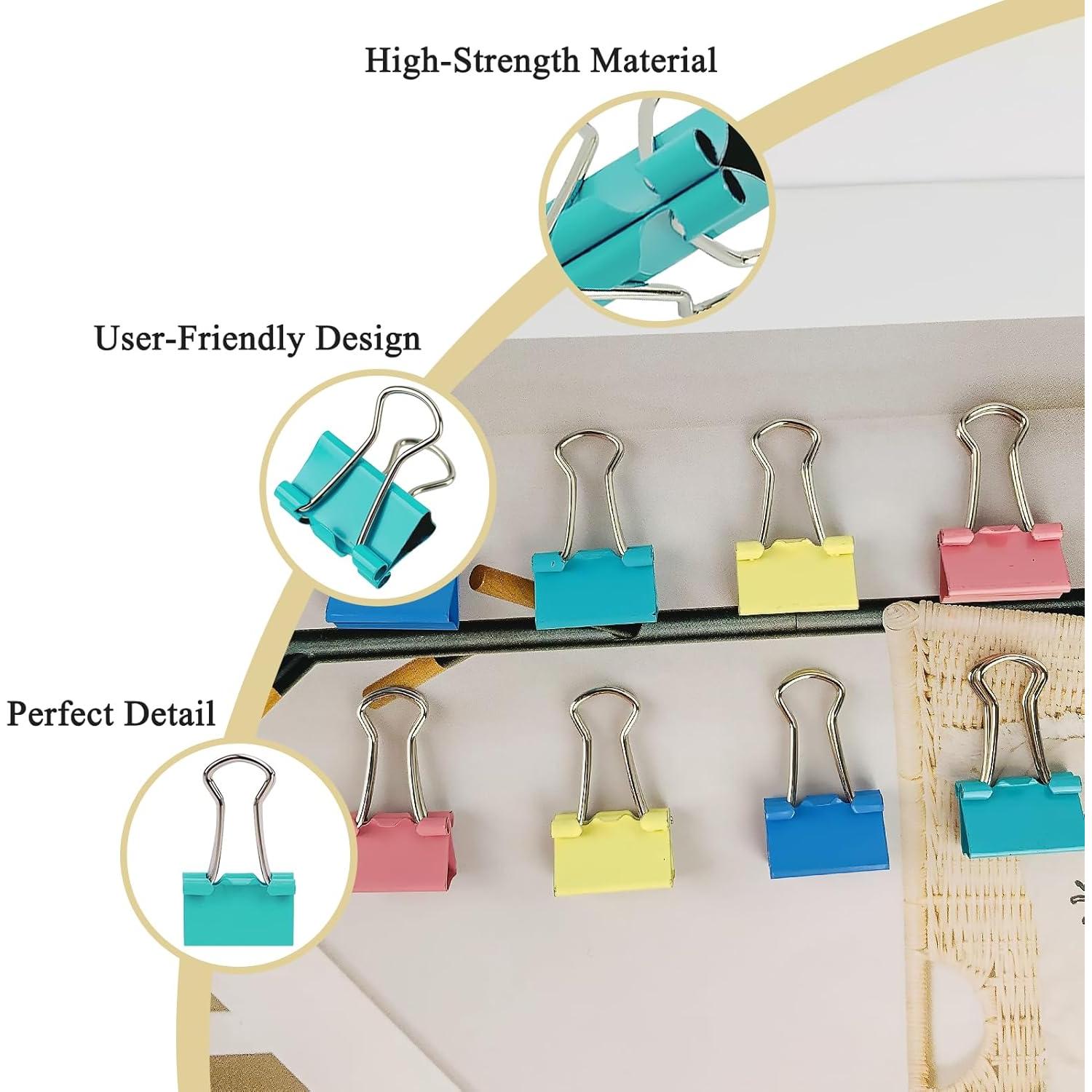 Set de 40 Clips de Carpeta Ykimok 15mm en 4 Colores