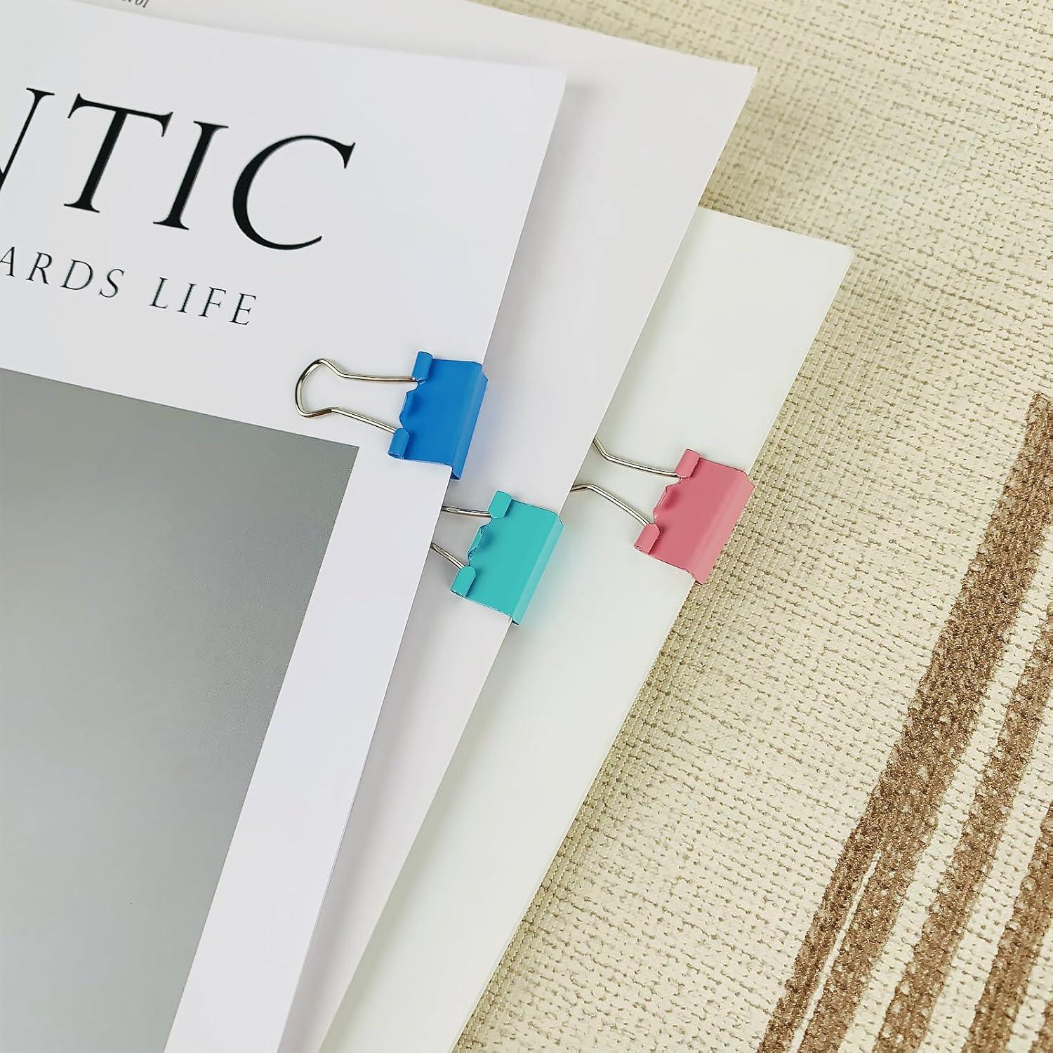 Set de 40 Clips de Carpeta Ykimok 15mm en 4 Colores