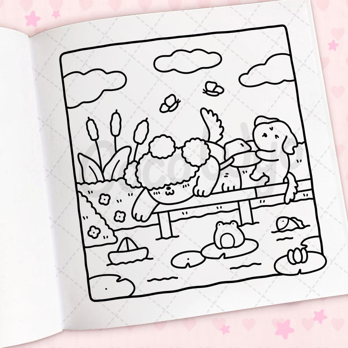 Cozy Cuties: Coloring Book for Adults and Kids (Cozy Spaces Coloring)
