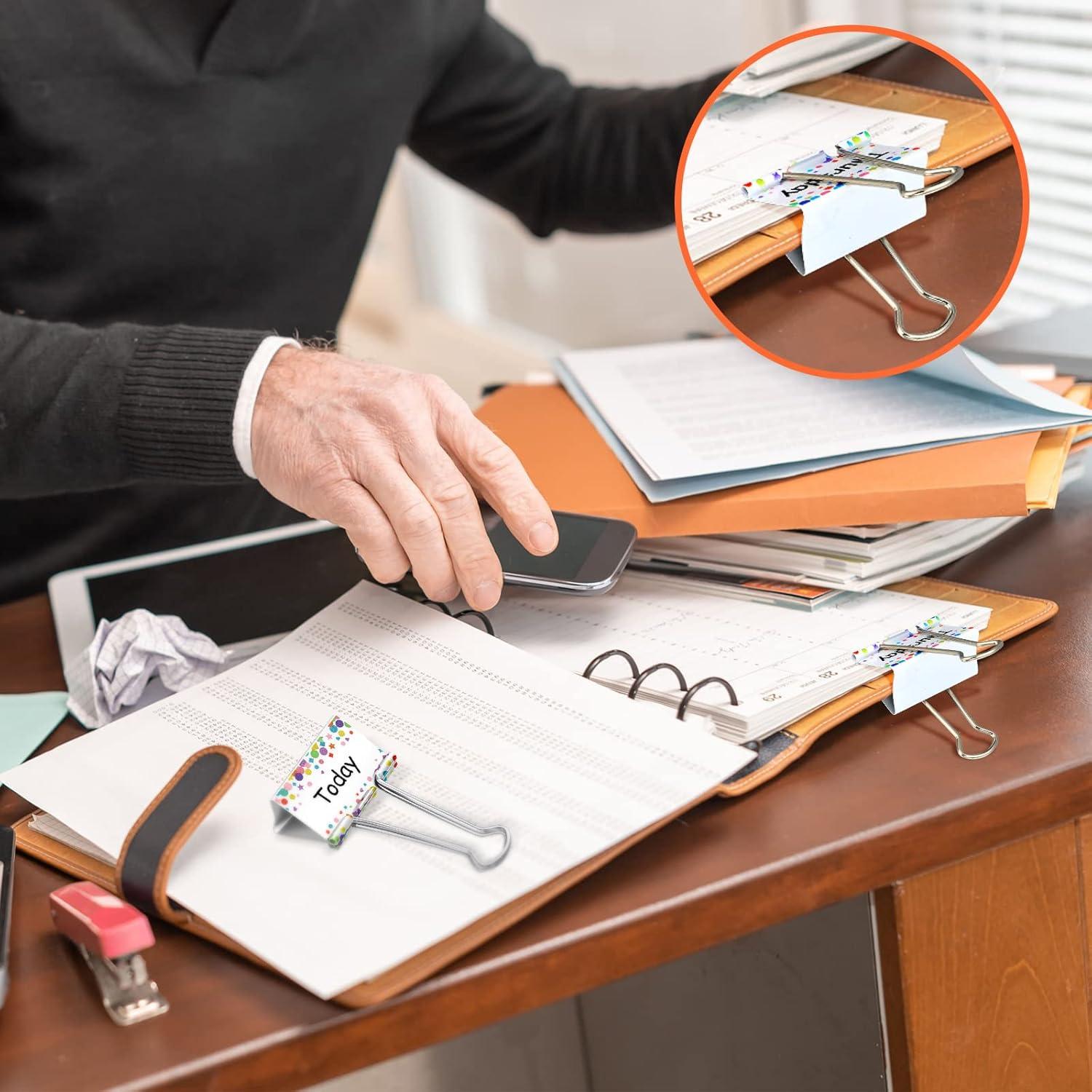 Juego de 6 Clips de Carpeta Grandes Tenare - Días de la Semana