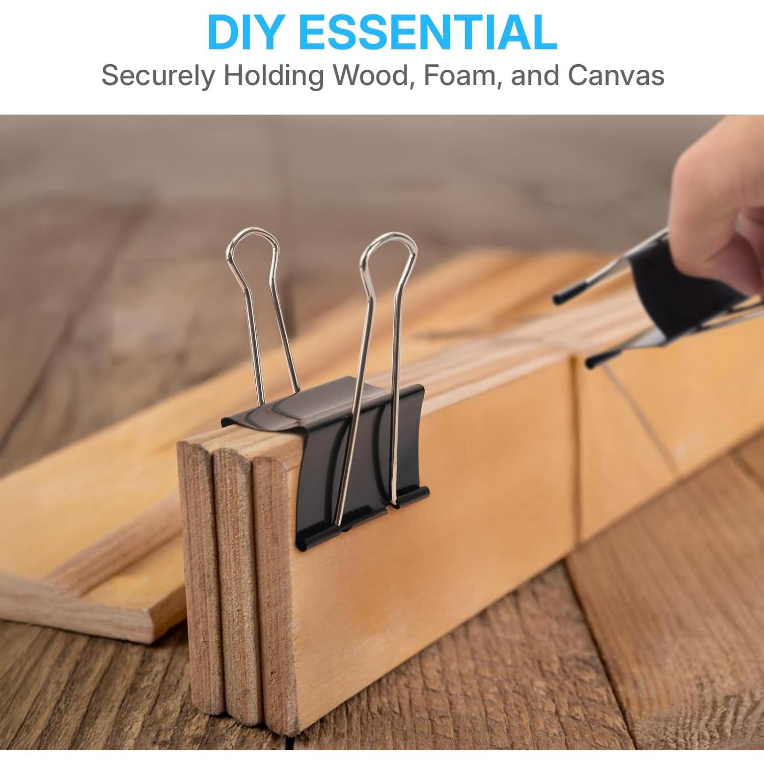 Clips de Carpeta Jumbo OWLKELA 18 Pcs 7.62 cm Negros