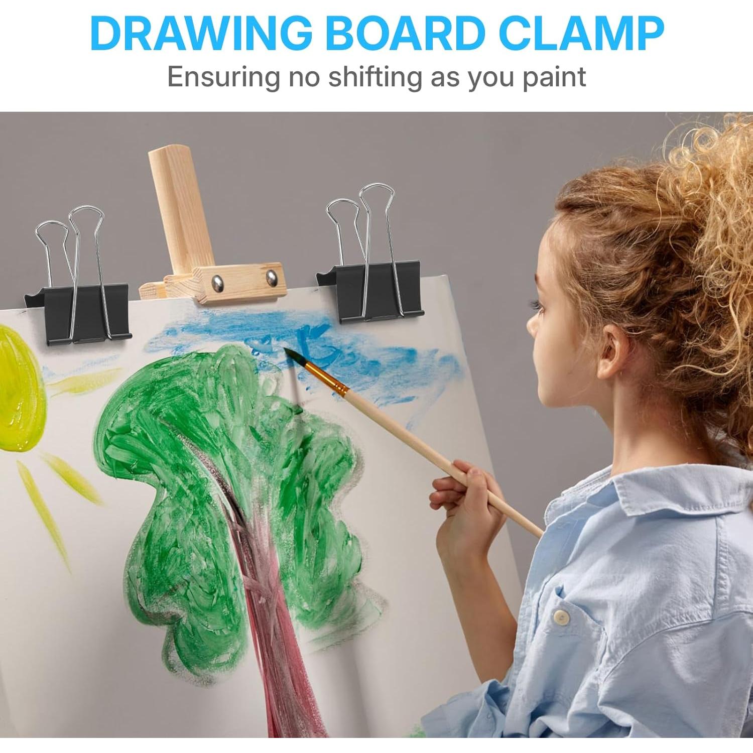 Clips de Carpeta Jumbo OWLKELA 18 Pcs 7.62 cm Negros