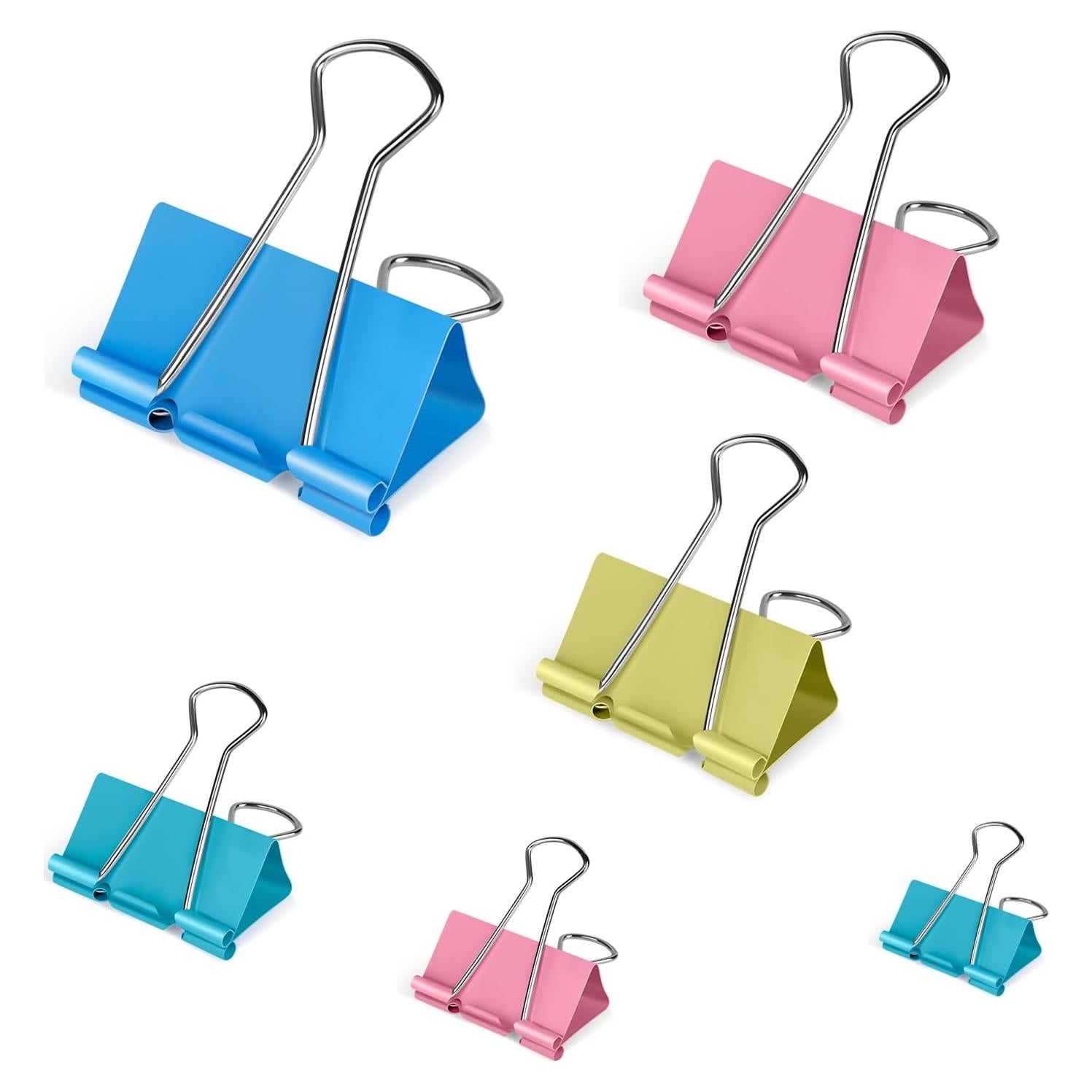 Clip de Encuadernación Ufmarine 120 Piezas Coloreados